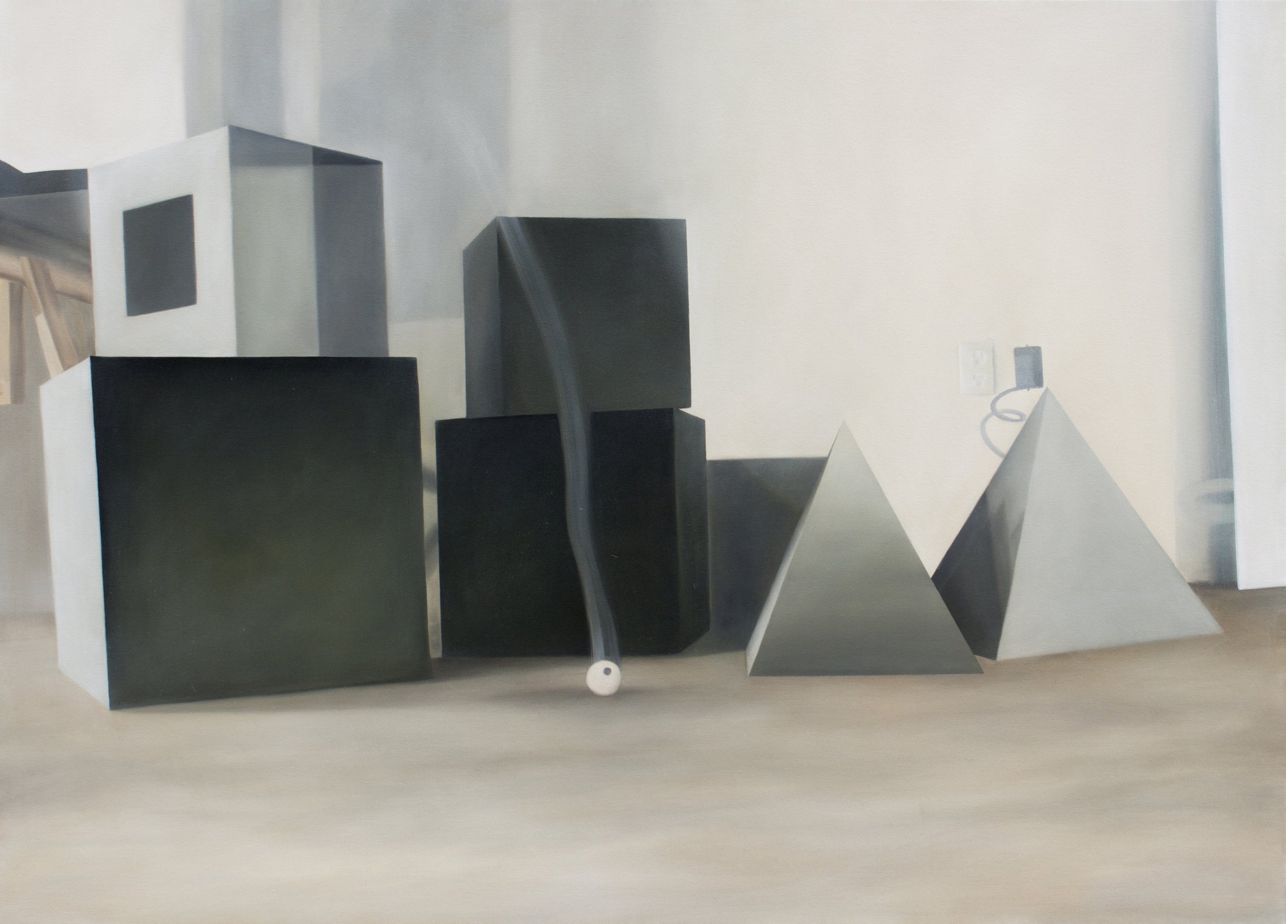 How Should a Person Look? (from Jessica Eaton studio visit) 2013, oil on canvas, 46" x 64"