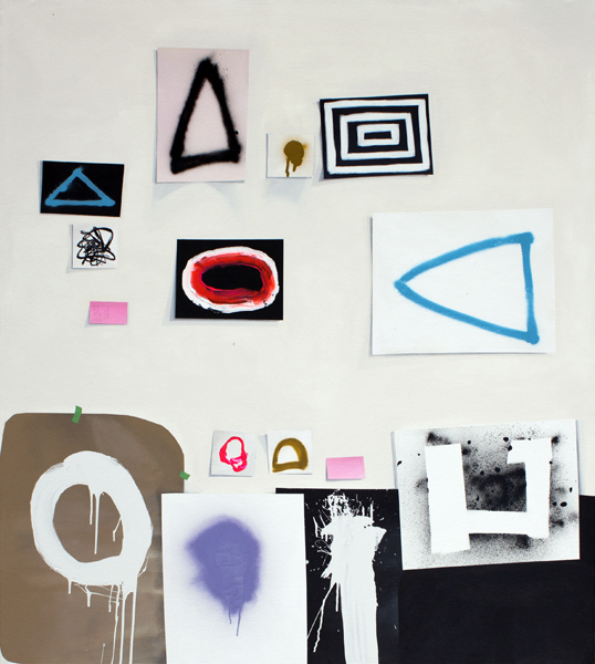 Hyperspace, 2010. Acrylic and spray paint on canvas, 180 x 145cm / 57 x 71"