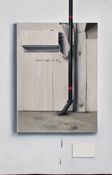 Betraying the Adamic Act, 2012, Oil on canvas, 55" x 35.5