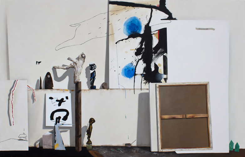 Invasion, 2011 (from Gregor Hiltner Studio Visit) 2011, oil on canvas, 65" x 102"