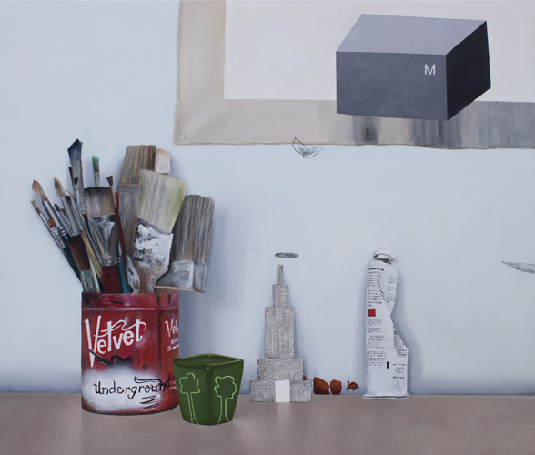 New York (from Luc Paradis studio visit), 2012, oil on canvas, 38" x 42"