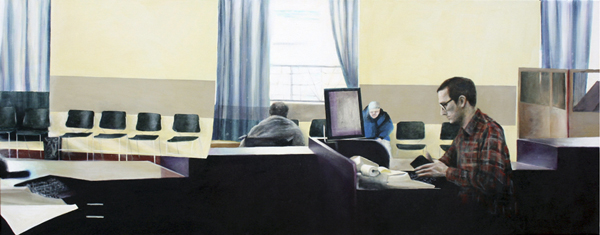 PPSCU01, 2010. Oil on canvas, 24" x 60"