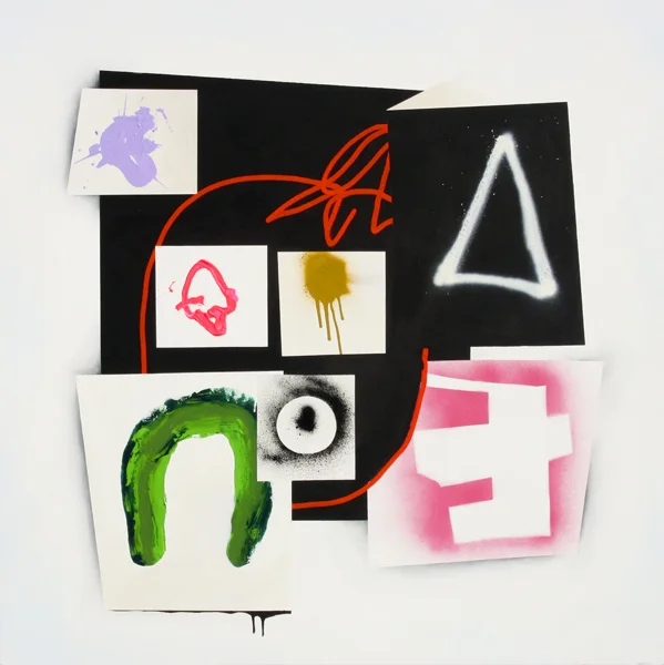 YOUR DEMON DOPPELGANGER, Acrylic and spray paint on canvas, 48" x 48", 2011