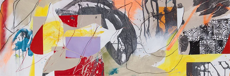 #1 Mixed media on canvas. 20" x 60", 2017