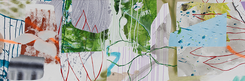 #3 Mixed media on canvas. 20" x 60", 2017