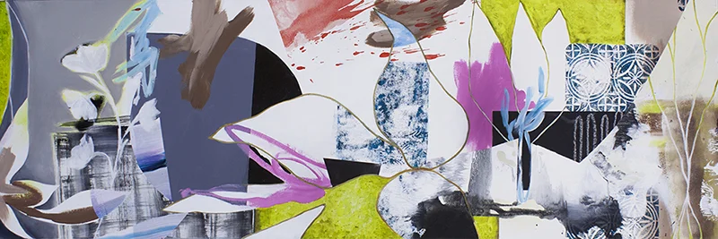 #6 Mixed media on canvas. 20" x 60", 2017