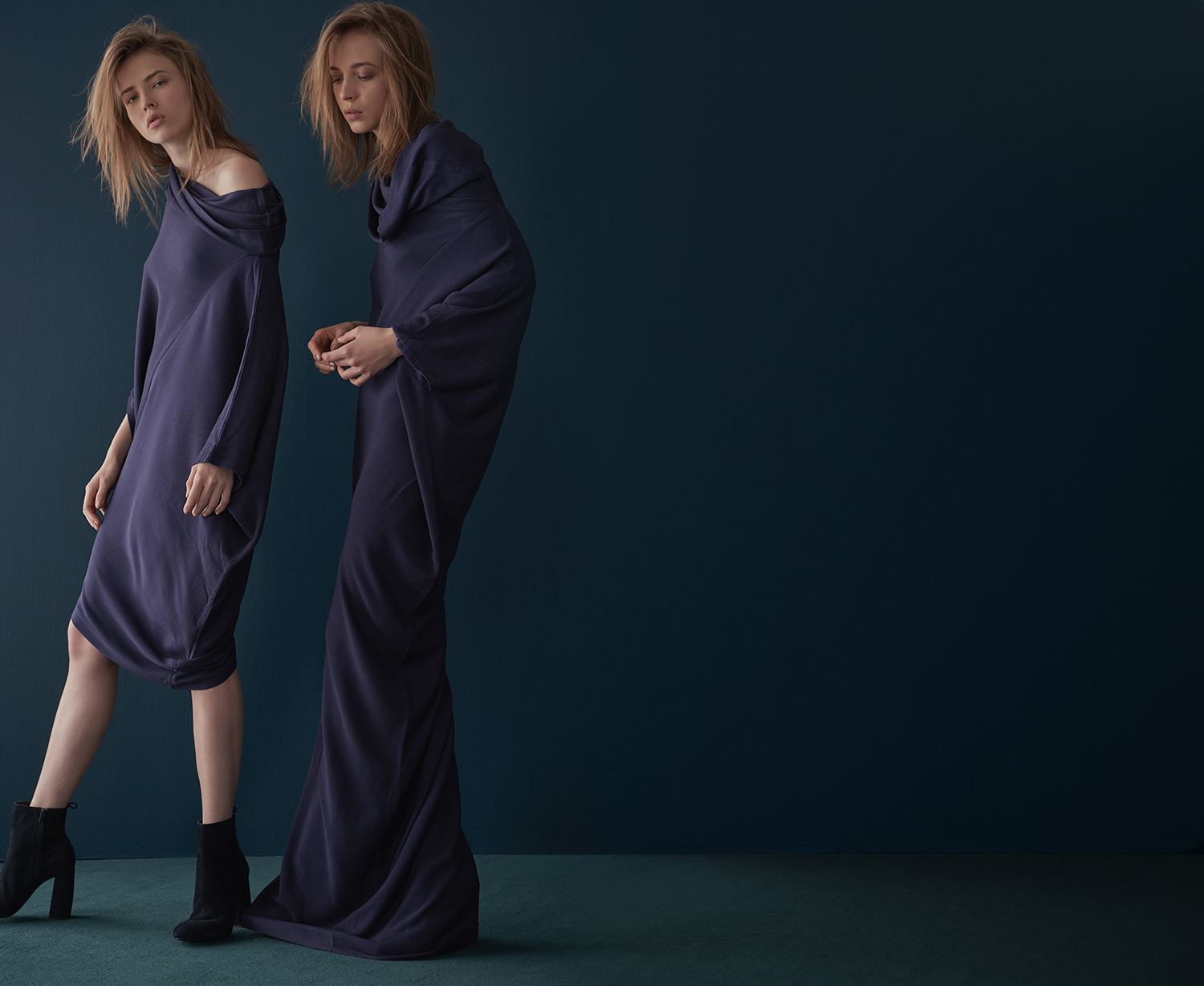 TEXTURED TWILL TUBE DRESS