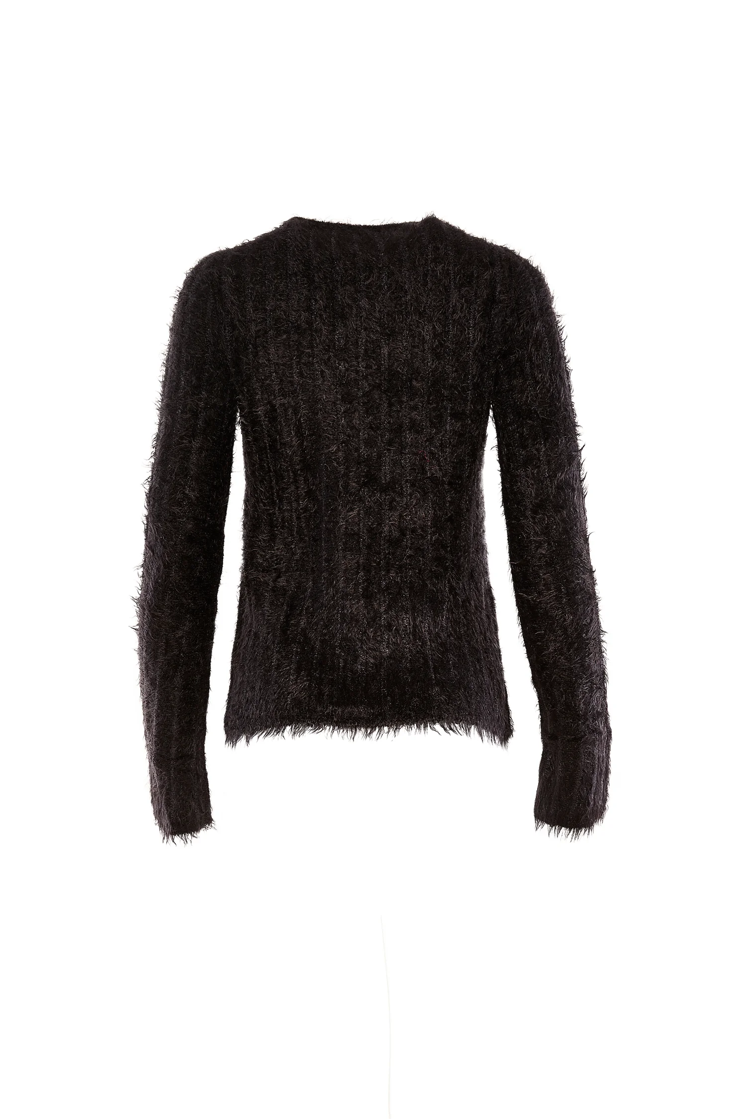 SARAH_SWANN_FW17_BLACK_STRIPE_FLUFFY_SWEATER_Back.jpg
