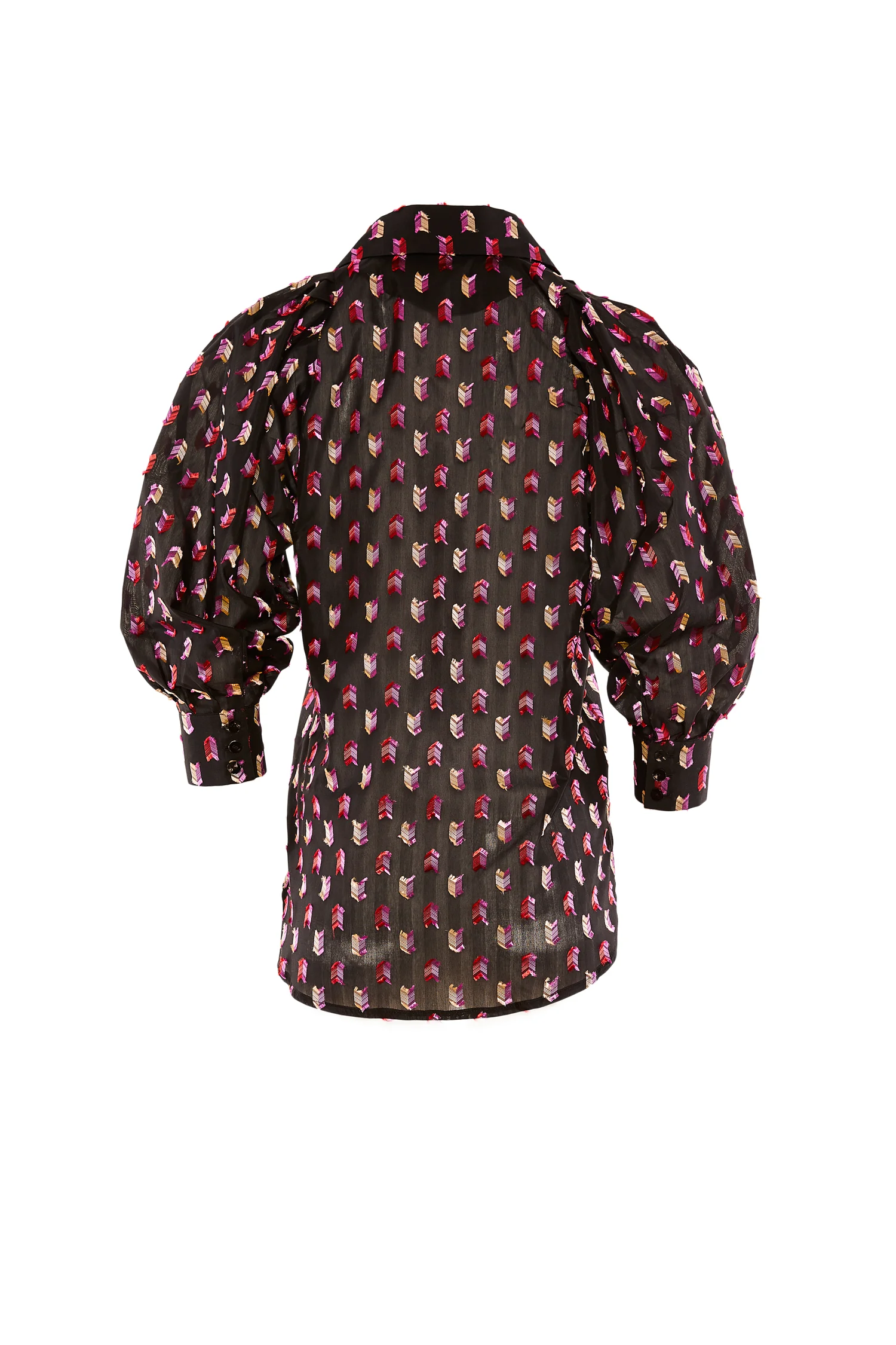SARAH_SWANN_FW17_PLEATED_SLEEVE_JACQUARD_SHIRT_Pink_Back.jpg