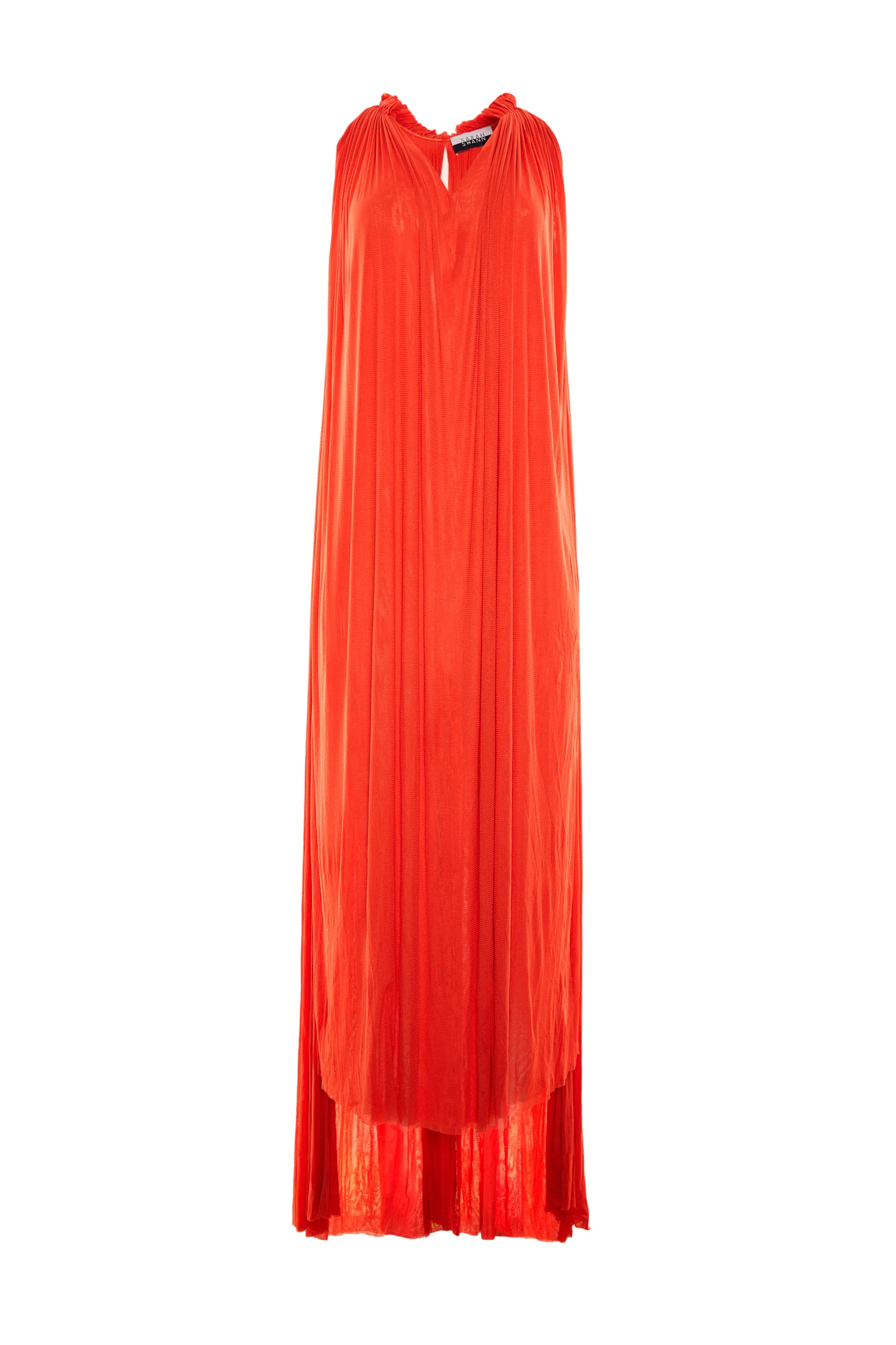Sarah_Swann_SS17_SILK MESH STEP FRONT DRESS_Coral_Front.jpg