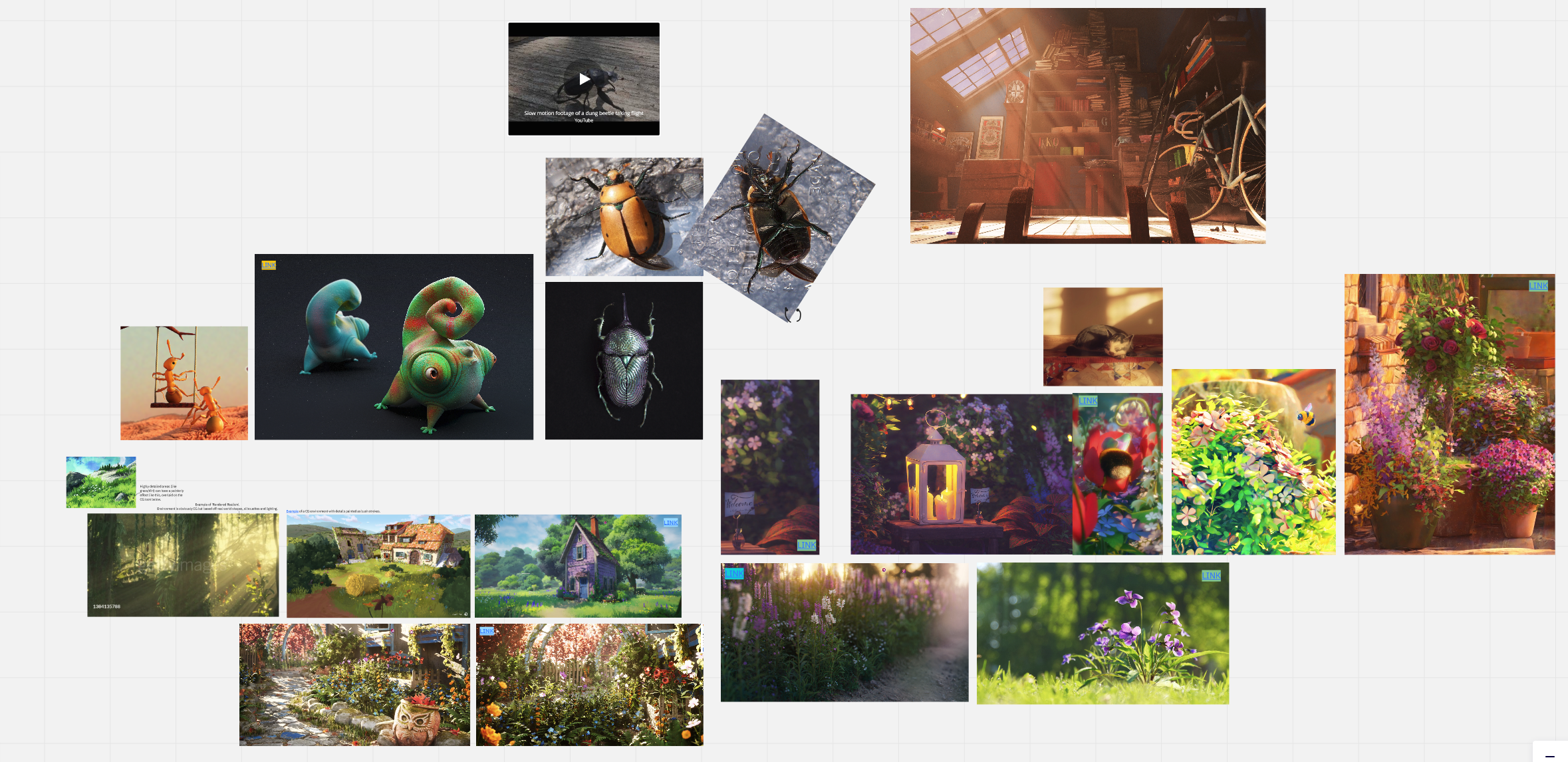 Zoomed out screenshot of the 1st ‘unsorted’ reference gathering session.