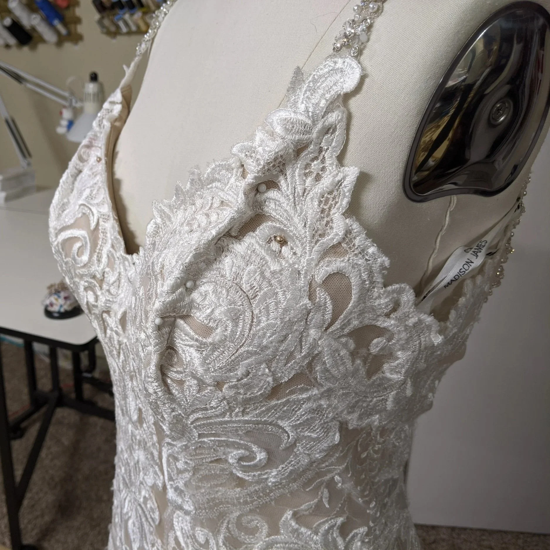 wedding dress bust adjustment alterations