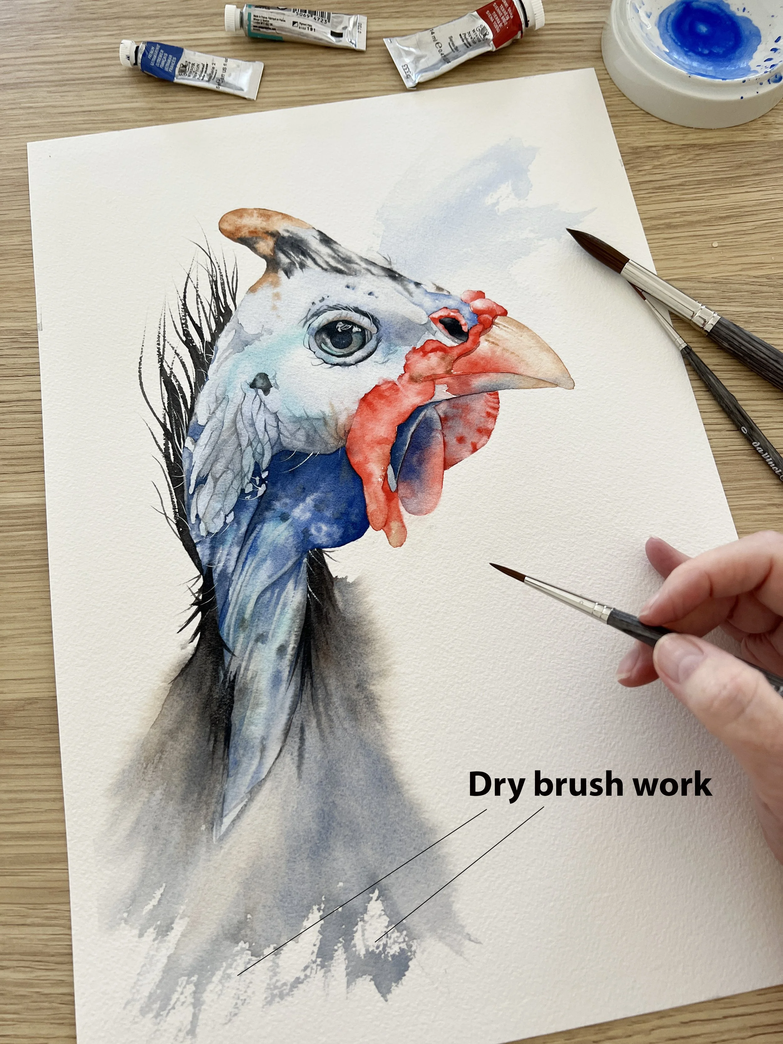 What is Dry Brushing in Watercolour? — Louise De Masi Watercolour Artist