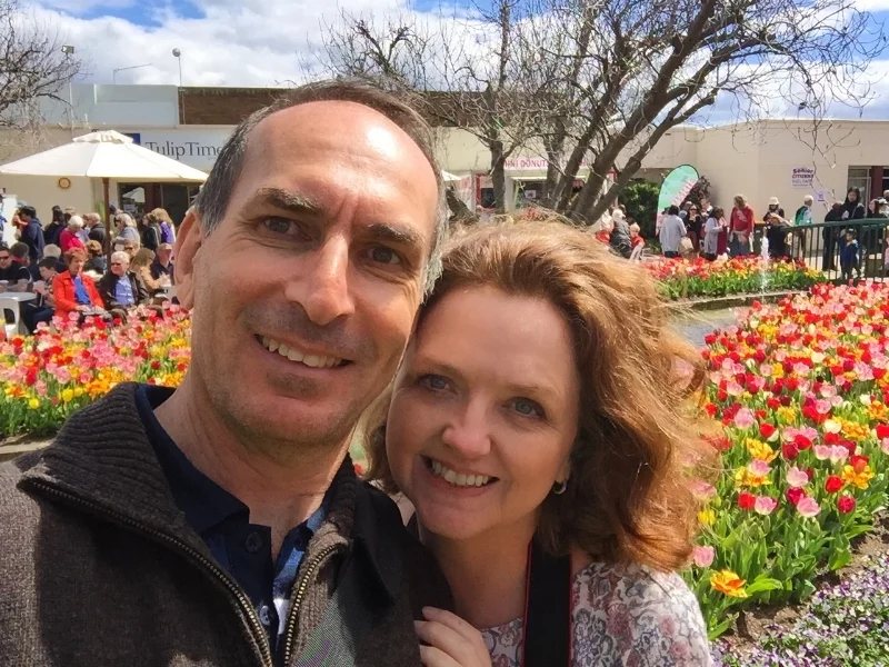 Tulips and Homemade Chocolate Brownies.