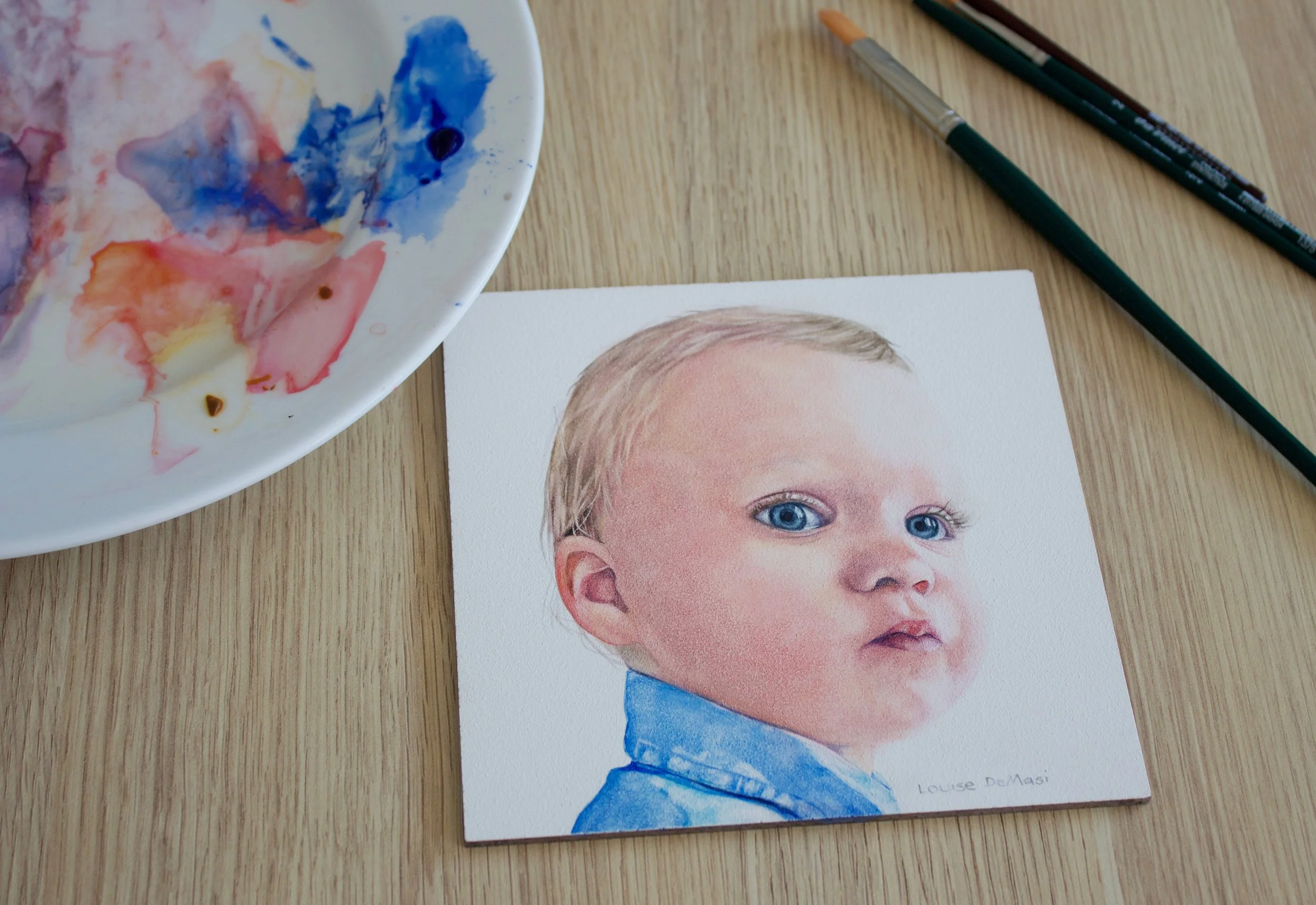 Painting a Portrait on an Aquabord Panel