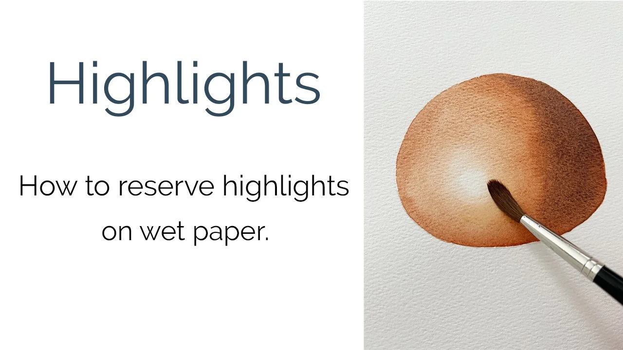 How to reserve highlights on wet paper