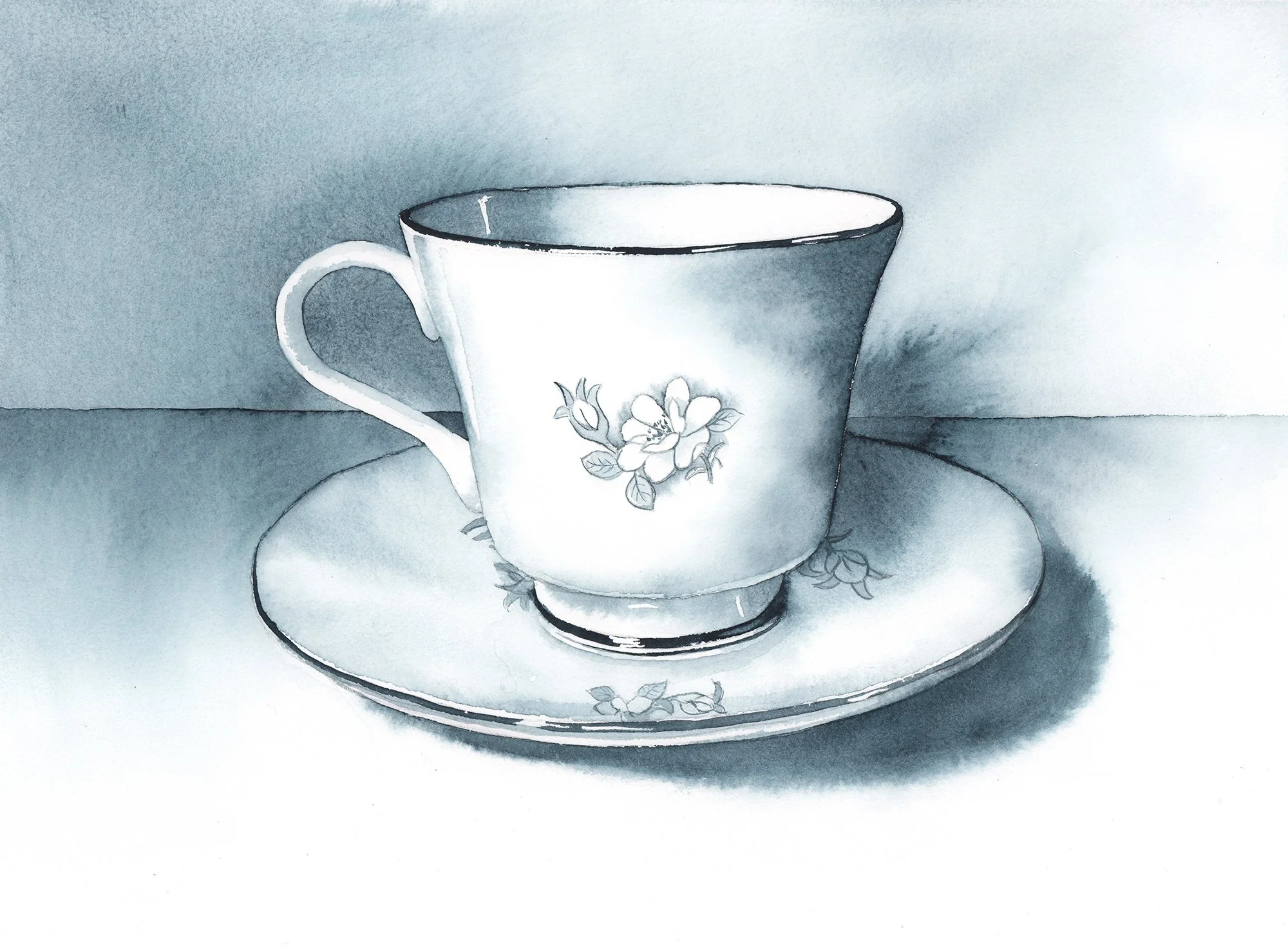 Tea Cup value study - beginner to intermediate
