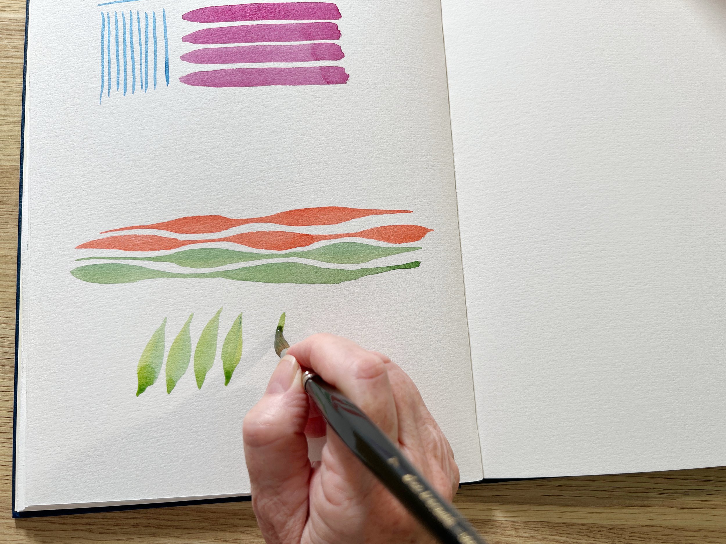 Best watercolour brush stroke - simple exercises to master your brush 