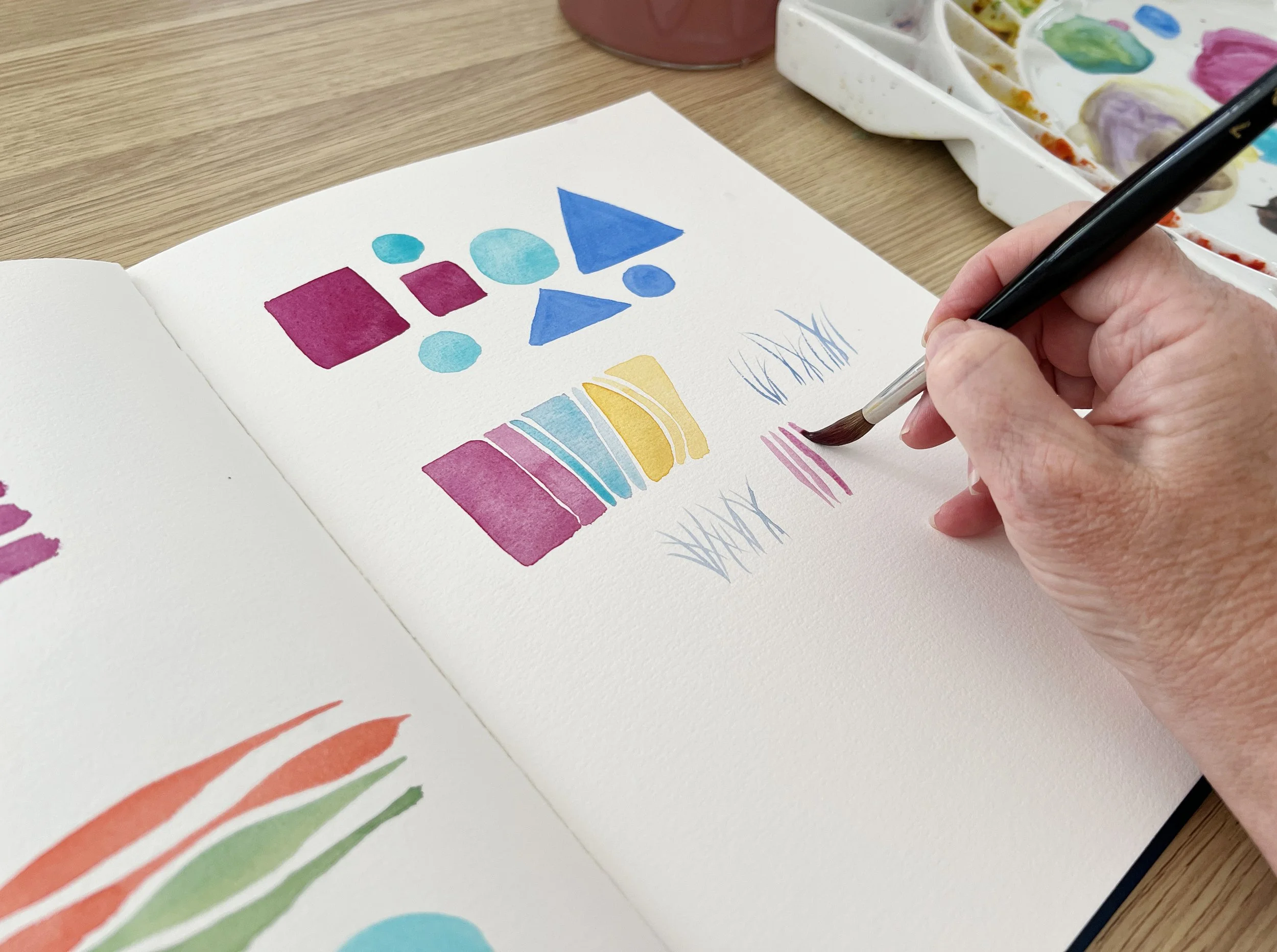 Watercolour for Beginners Basic Brush Strokes to Practice — Louise De Masi Watercolour Artist