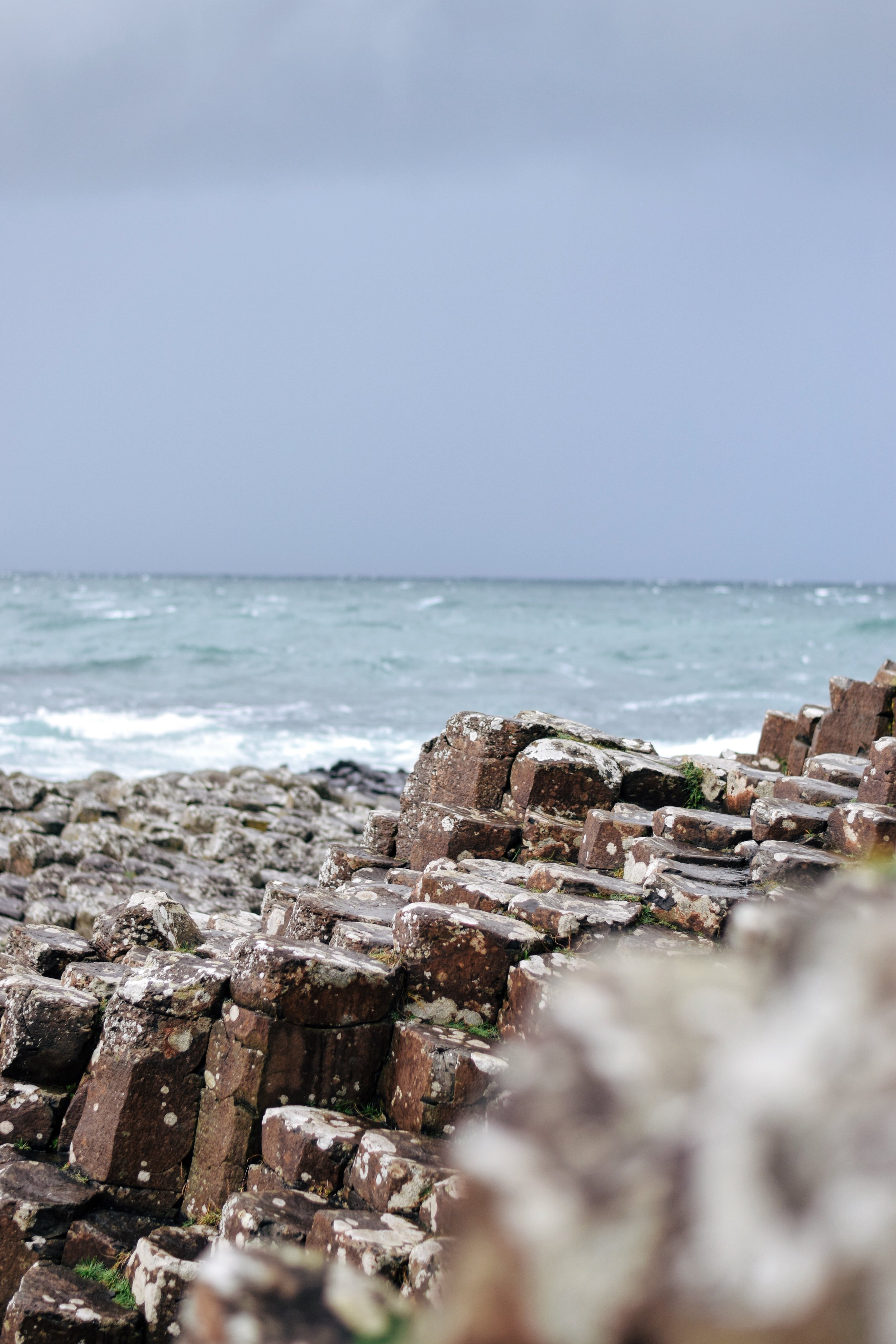 Basalt Columns at Giant's Causeway ( Nikon D3300, 50mm, f/2, 1/1250 sec, ISO 400 processed with VSCO E1 preset)