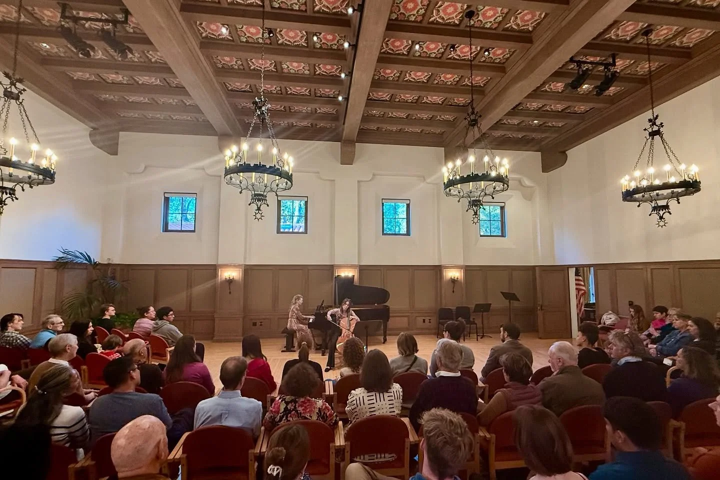 Some action shots from our faculty concert with my wonderful colleagues in the beautiful Weinman Hall at Music Academy of the West! 🤩🎶
