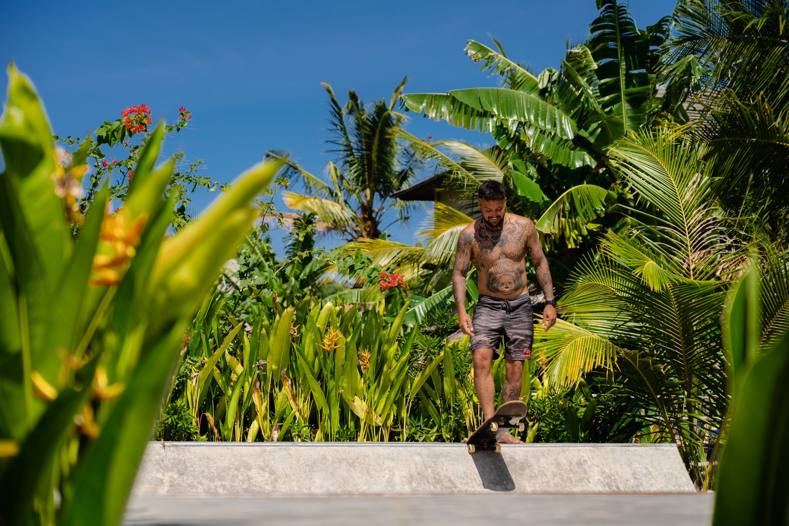 Jungle skate ramp at Baha Baha Villas