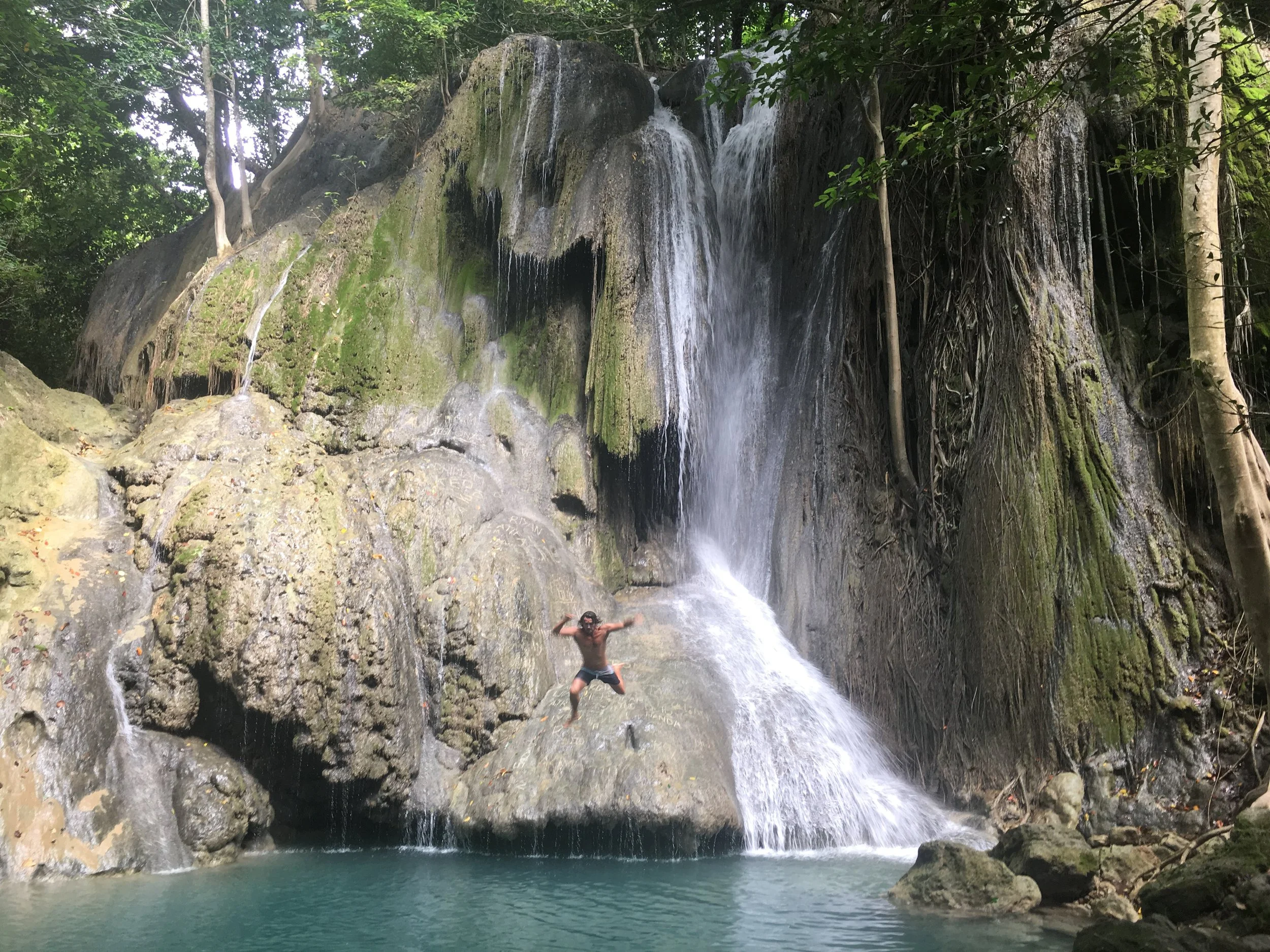 Waterfall adventure near Scar Reef West Sumbawa