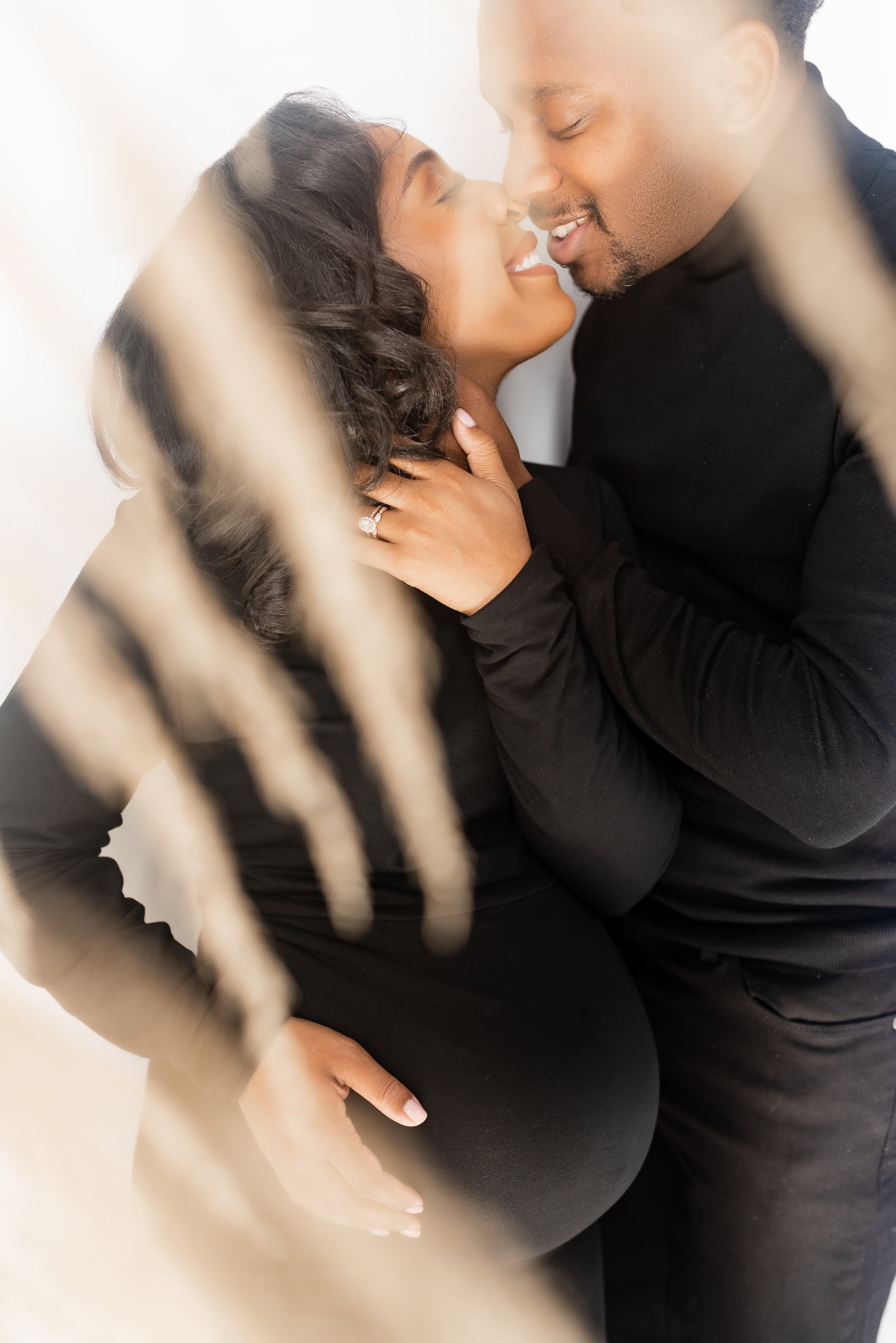 Black love couple maternity photo KK Horhn Photography