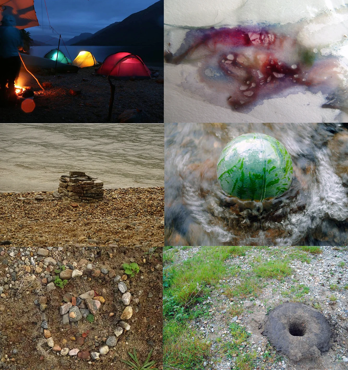 Work by (in top left to right order): Malcolm Mackenzie, Rowan Flint and Heather McCleary, Rowanne Eaton Lee, Nancy Dewhurst, Rowan Flint, Katie Alexandria Weir. 