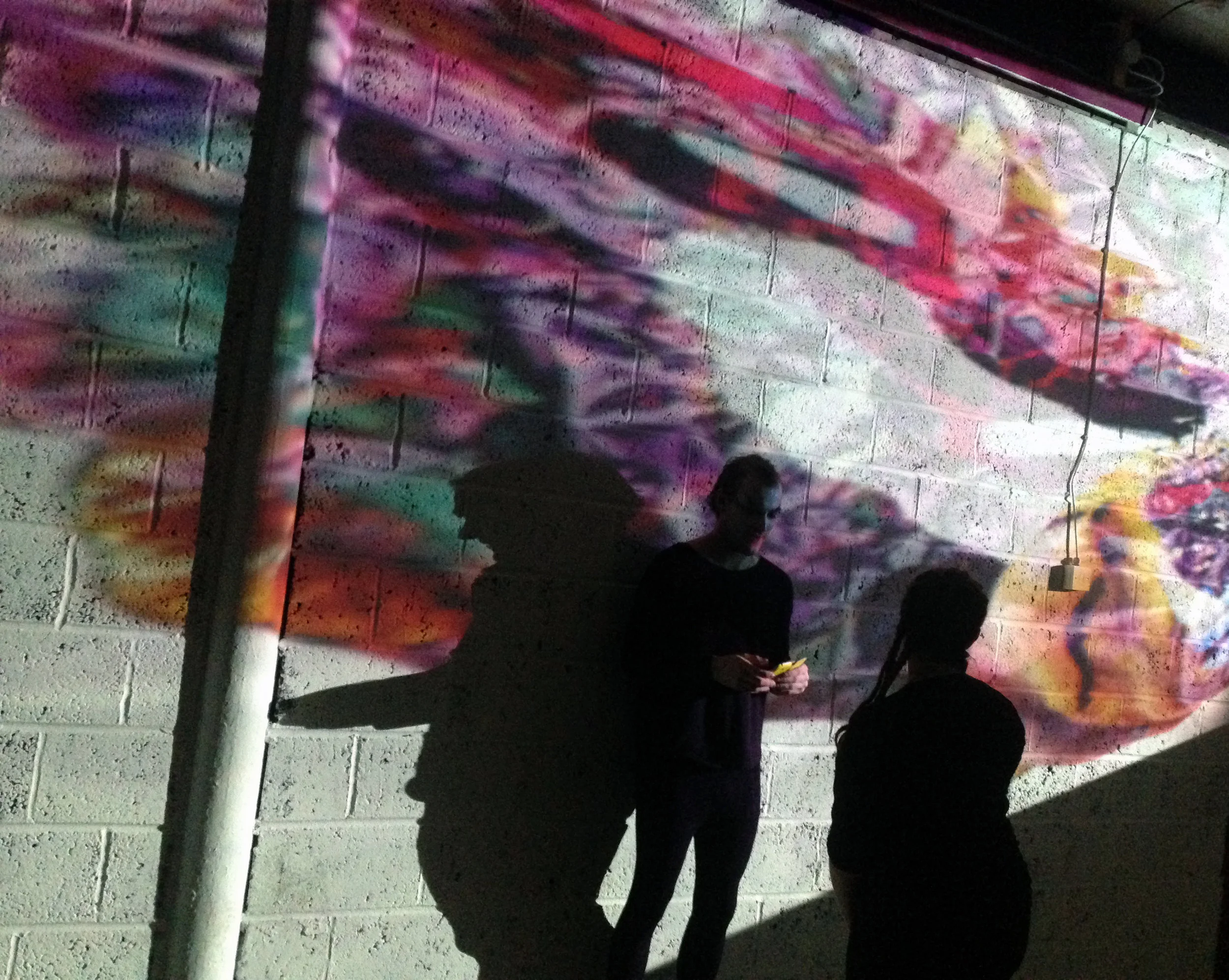 Performers take a break.