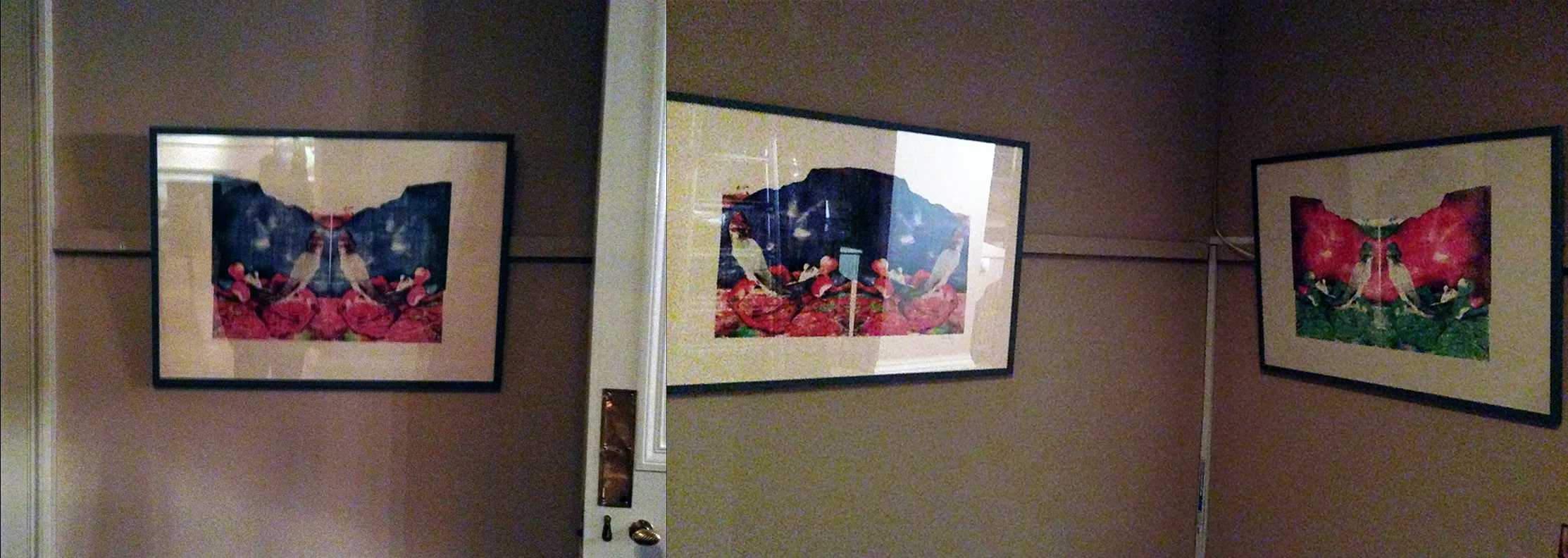 Hallway Installation: Bliss, Passion ad Aftermath. Shangrilads Tryptich.