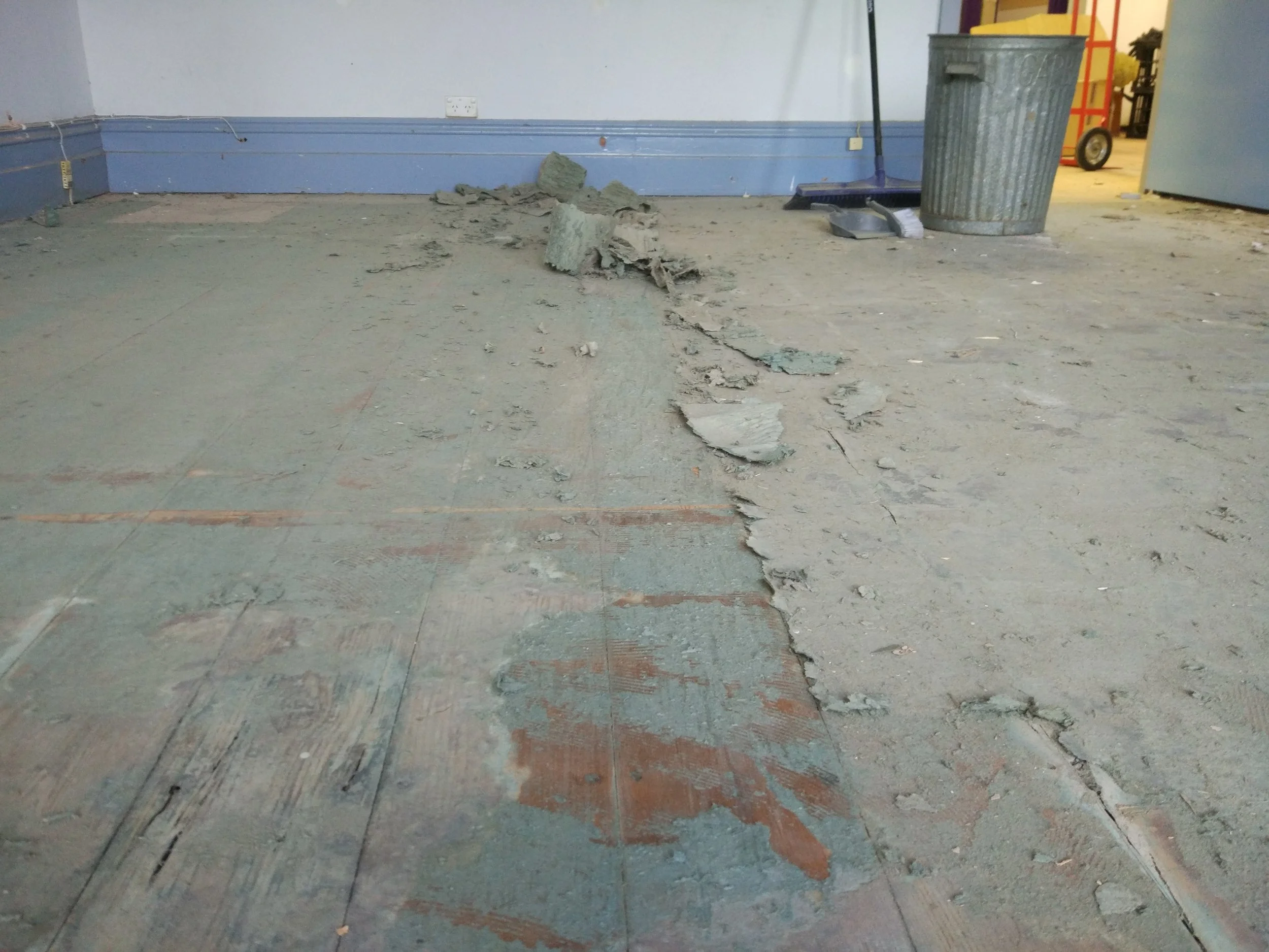 This gluey floor was so gross