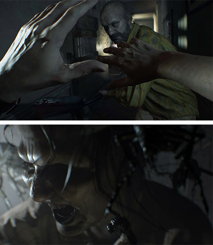 Each member of the Baker family were given different types of fear elements. The players would encounter these different kinds of fear each time an enemy was confronted.