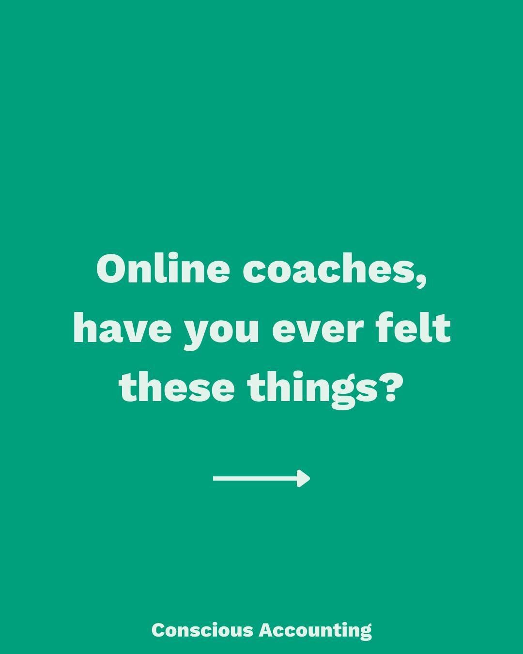 Online coaches, have you ever felt these things? 👉 

We help coaches with tax advice, planning, bookkeeping, and strategy. 

To put it simply, we are a team of CPAs who specialize in supporting online coaches! 
 
If you are looking for tax and bookk