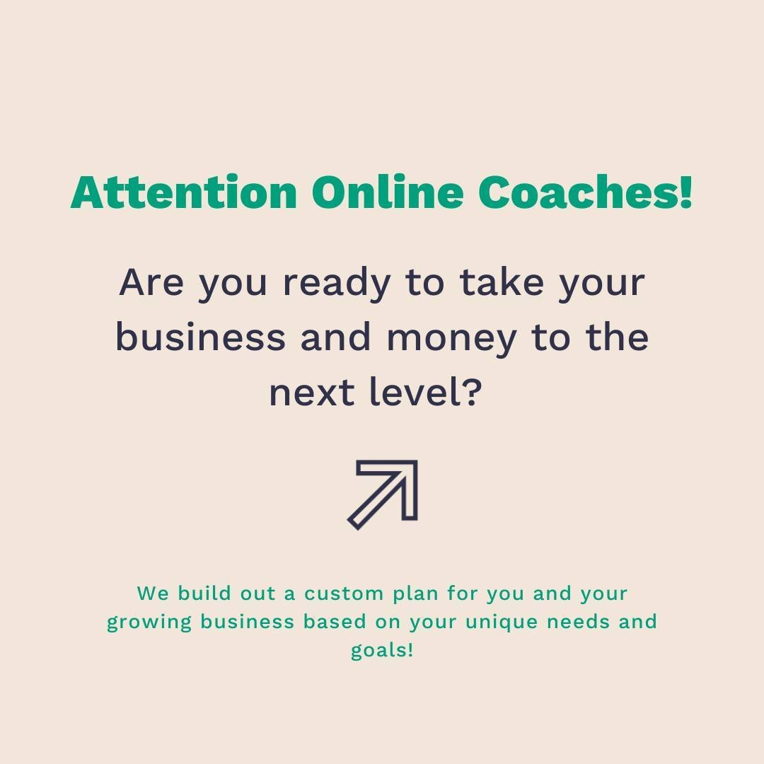 Attention online coaches, we're here to guide you and your business in the right direction with accounting and tax planning! 

Ready to partner with a team of CPAs to enhance your business? Visit www.conscious-accounting.com to learn more and to fill