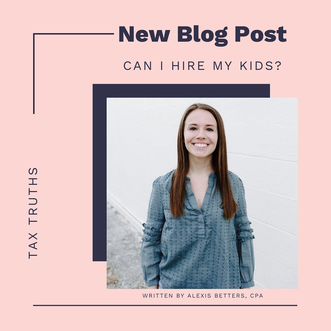 NEW BLOG‼️

Tax Truths: Can I Hire My Kids?

You might have heard that hiring your kids to help out is a great way to save on taxes if you have your own business, and it&rsquo;s true! 

It seems like a no-brainer but before you rush to get them on pa
