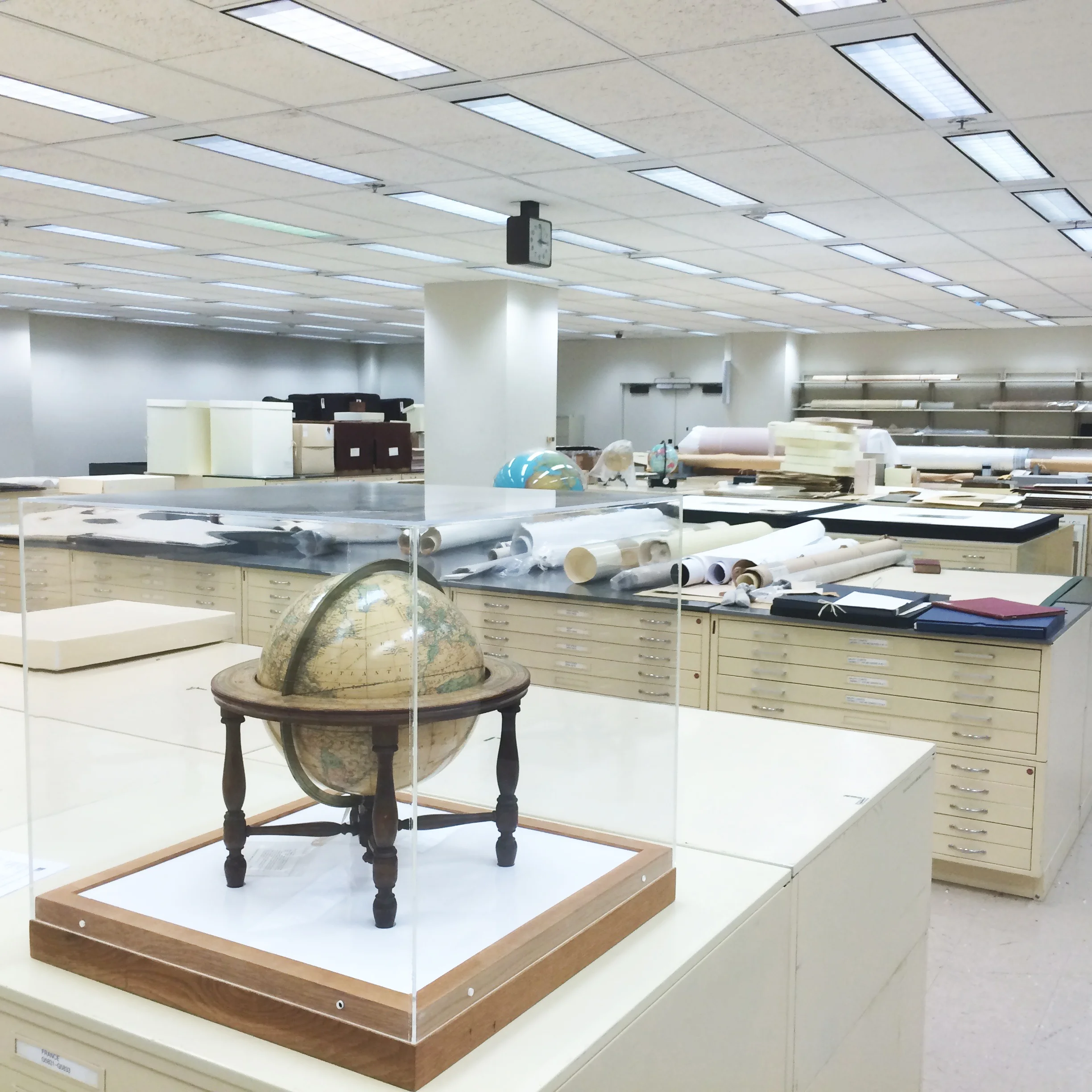 A back room in the geography and maps division. Elliot carter photo