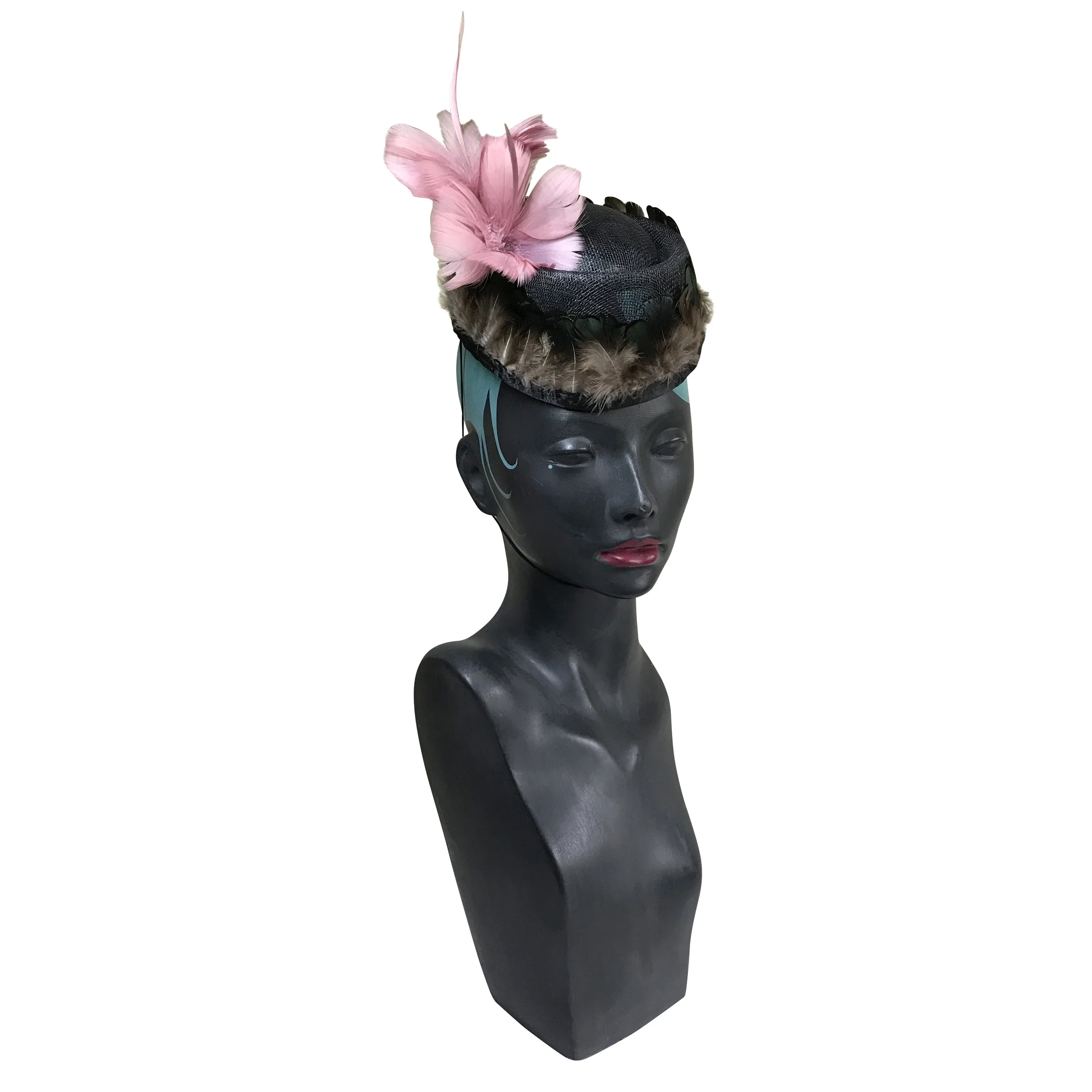Two Dancers on a Stage Black Fascinator