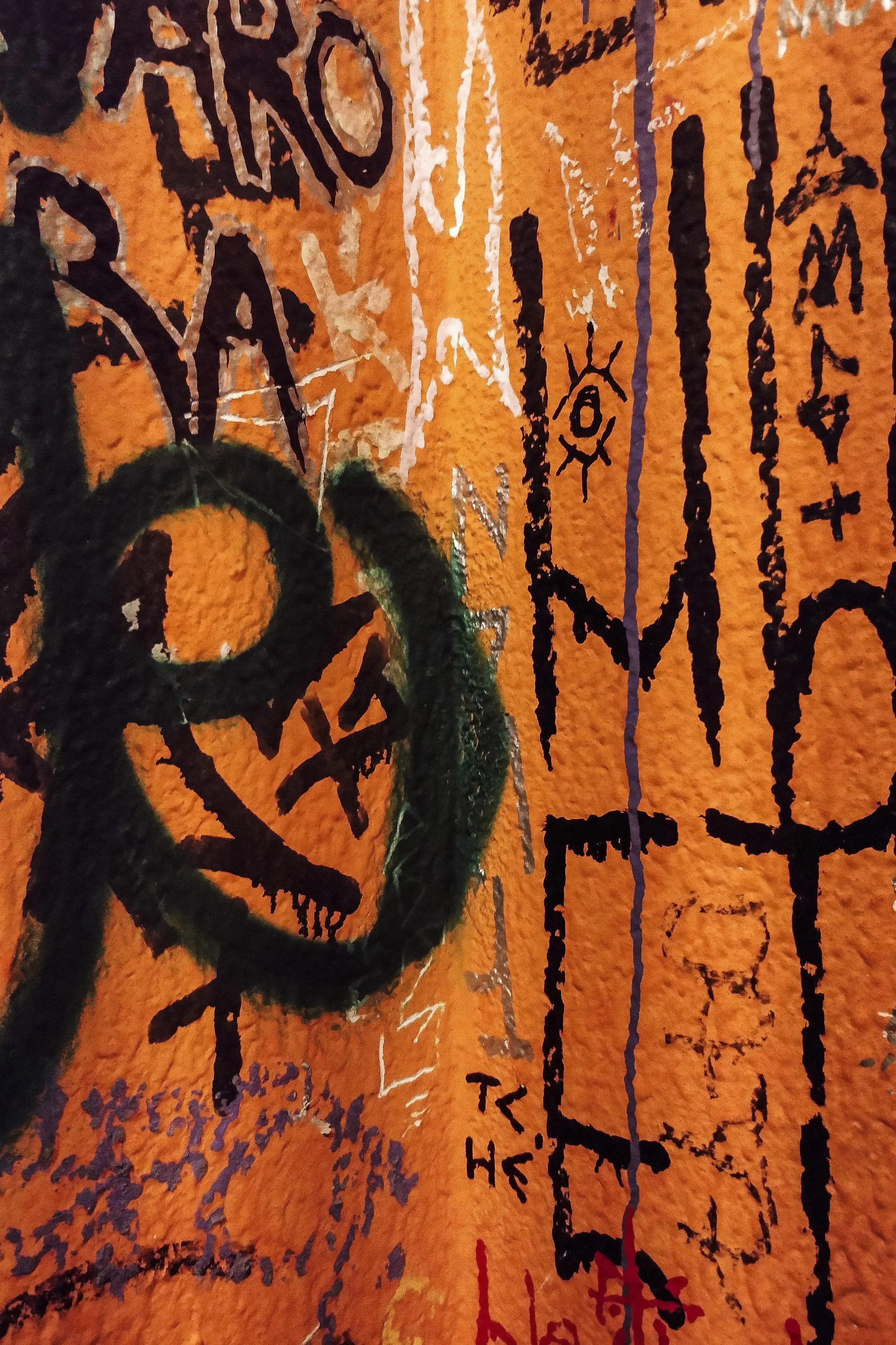 Orange Graffiti Wall