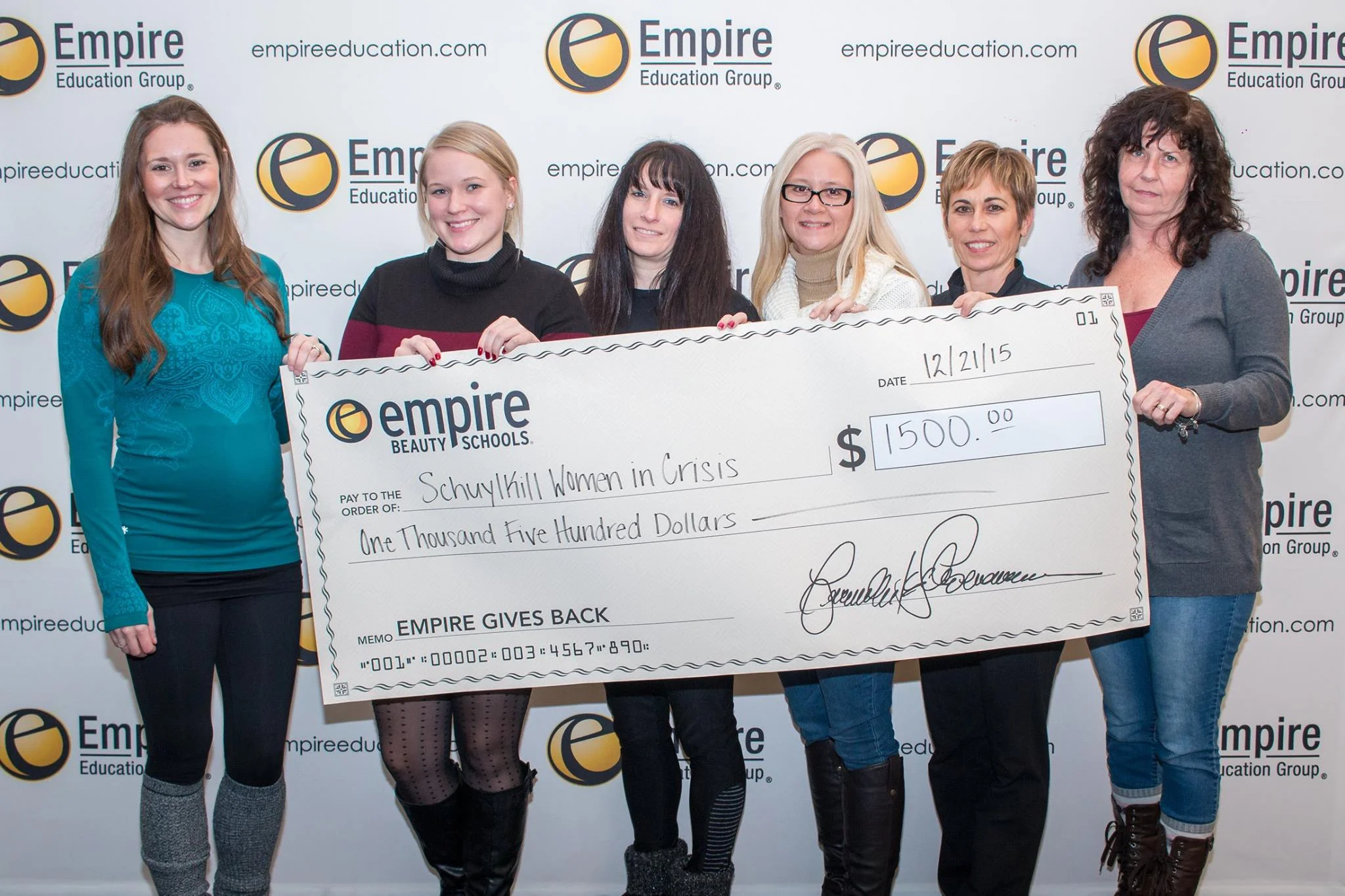 Yoga Fundraiser for Schuylkill Women in Crisis - pictured here Empire Education Group Co-Workers