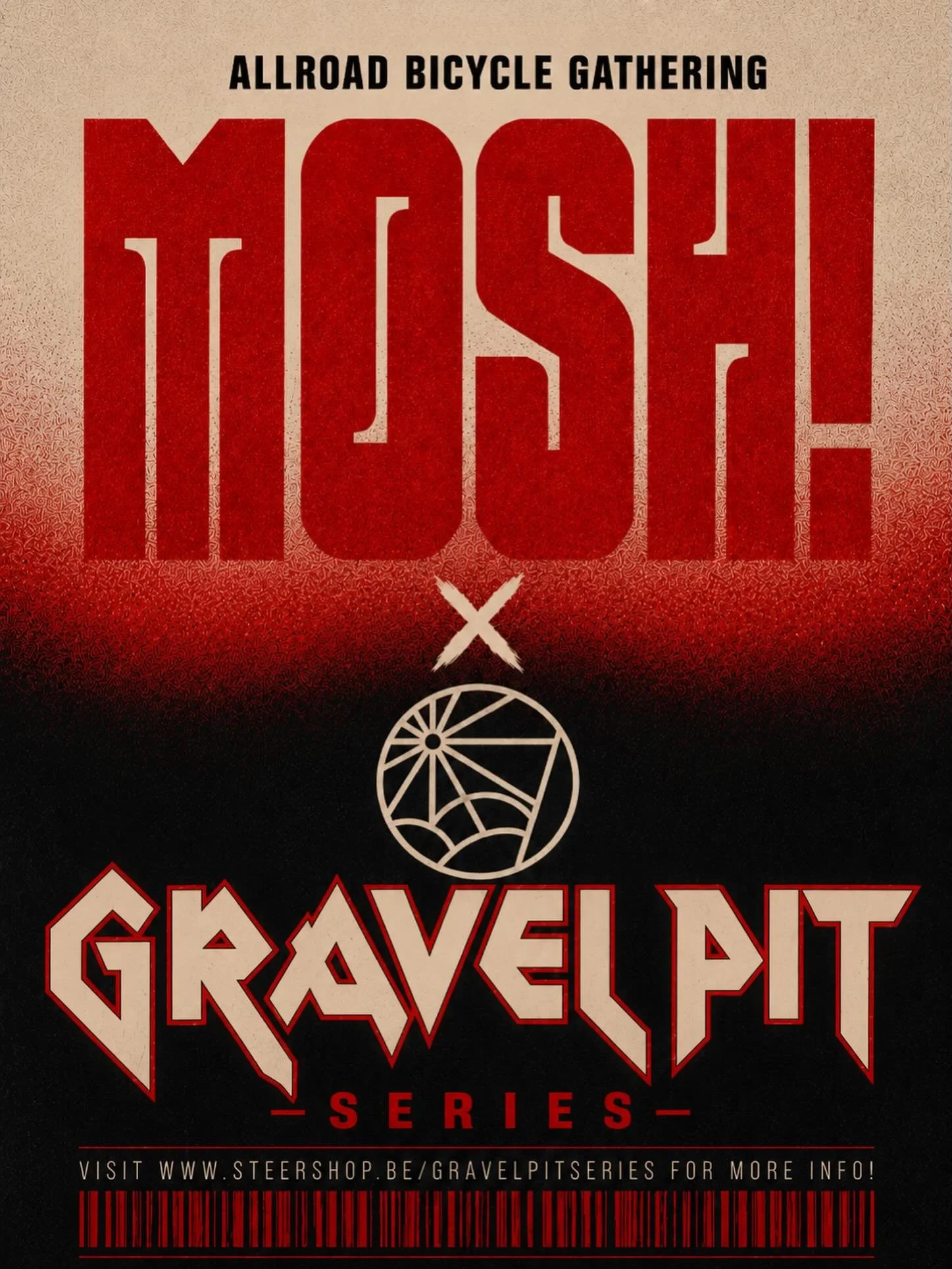 MOSH &times; STEERSHOP
GRAVELPIT SERIES &mdash; Summer 2026

Four summer evenings.
Four curated allroad rides through the Bruges Ommeland.

Expect a mix of tarmac, cobbles, gravel, sandy sections, farm roads and hidden off-road connectors &mdash; fol