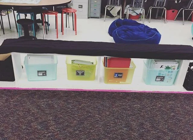 This is where students store all of their supplies. Minus their take home folder and agendas. They share community supplies (pencils, scissors, etc.), but those are located around the room.