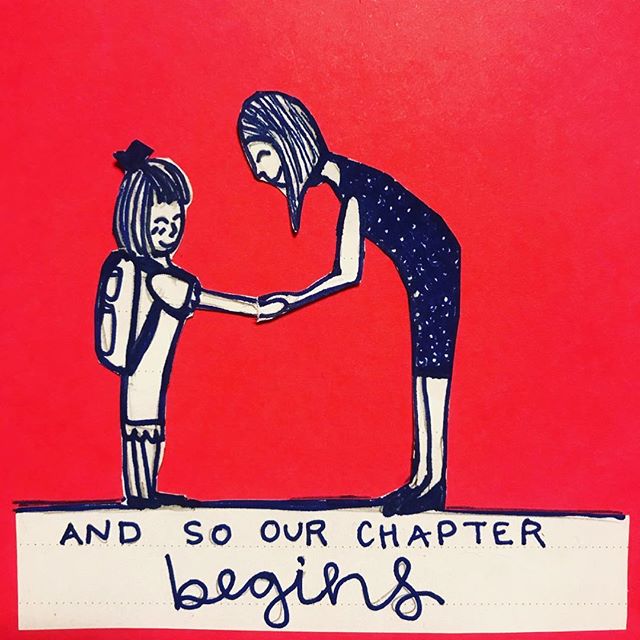 Tiny hands pressed into mine. Our lives now entwined. And so our chapter begins. .
.
I&rsquo;ve met my students, which means that I&rsquo;m ready for my 2018-2019 chapter to begin. 💕
.
.
Also- this is 2nd grade me shaking hands with present day teac