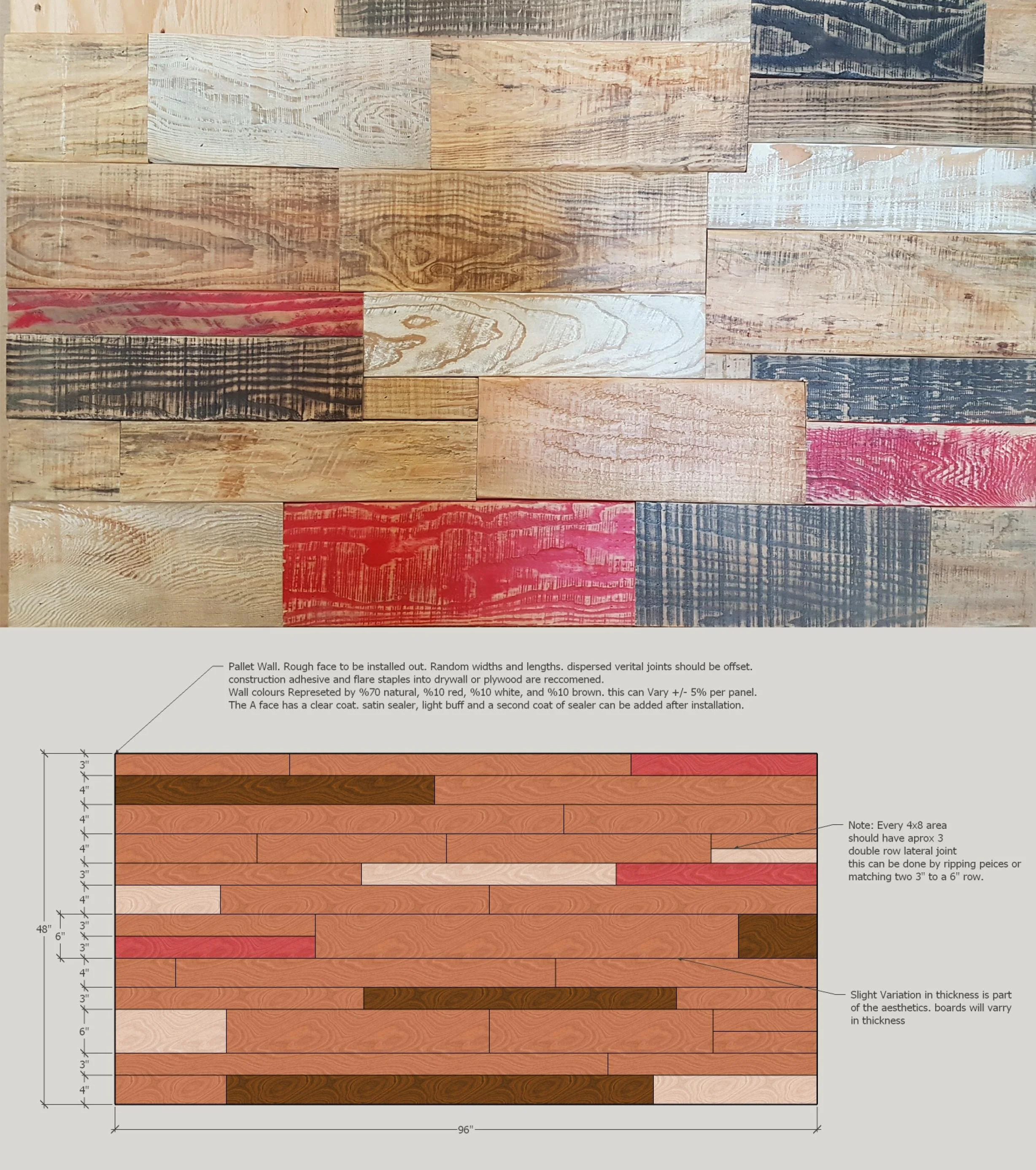 Swiss Chalet Palette stock. 220 sq ft