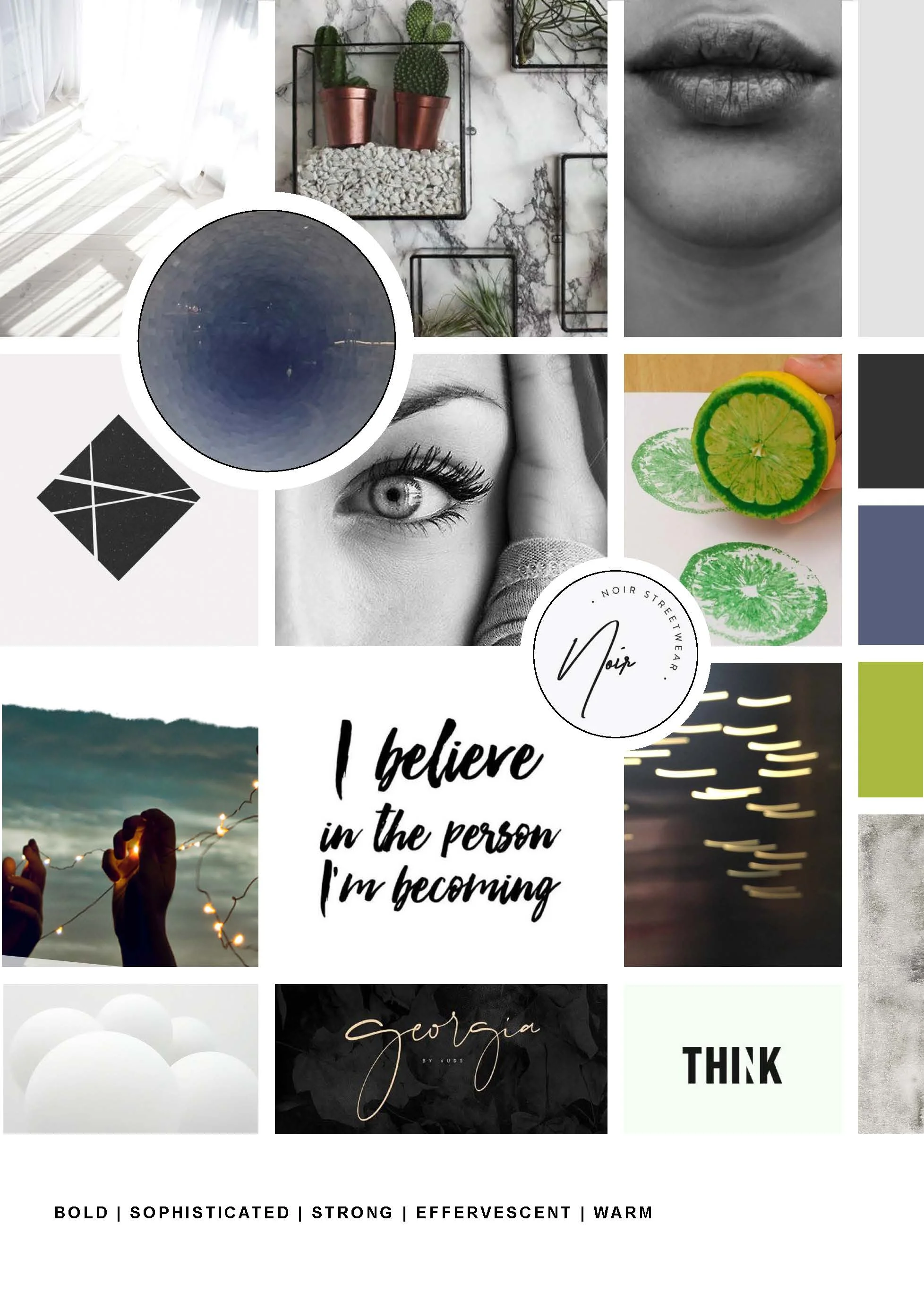 A recent client mood board