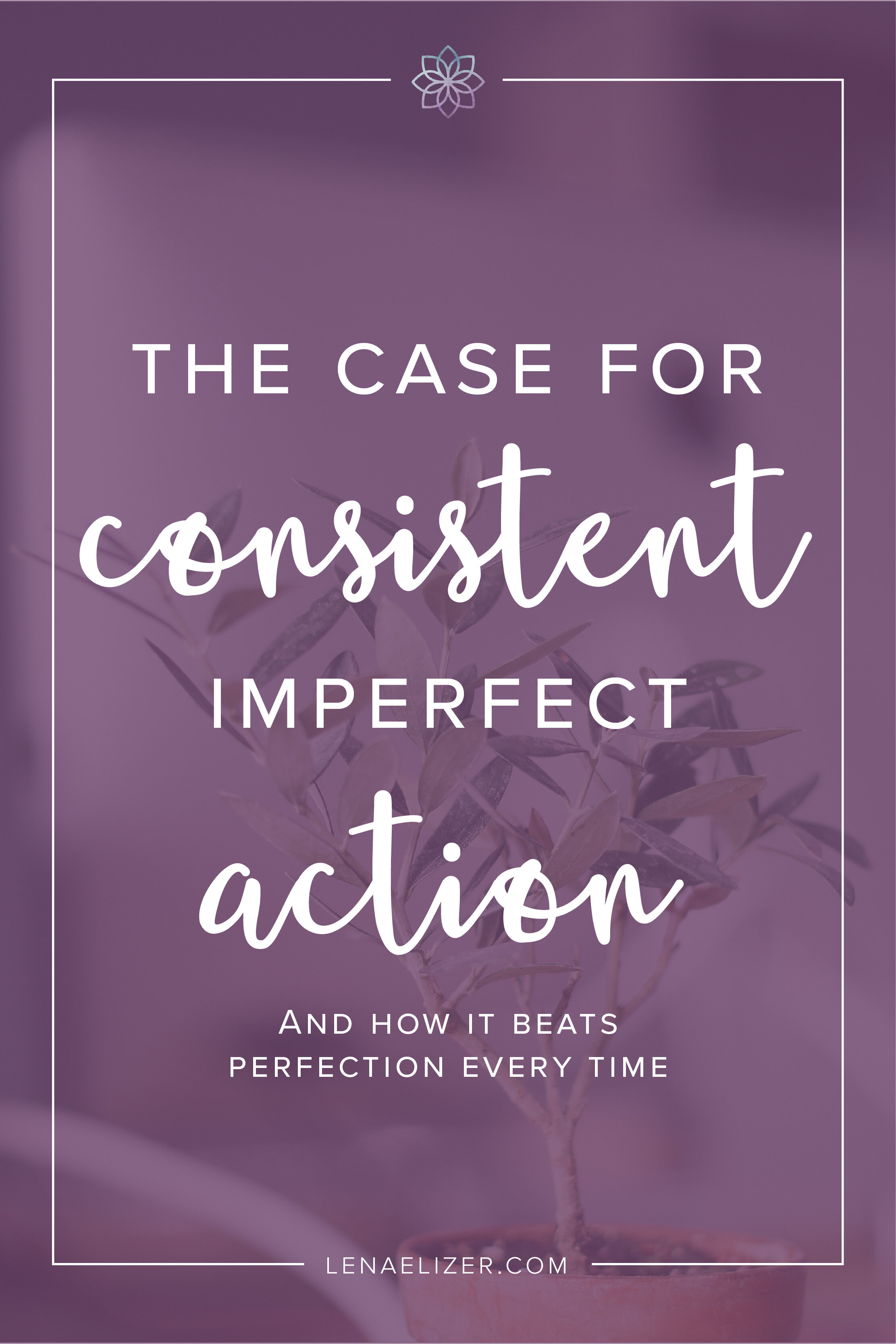 The case for consistent, imperfect action — Lena Elizer