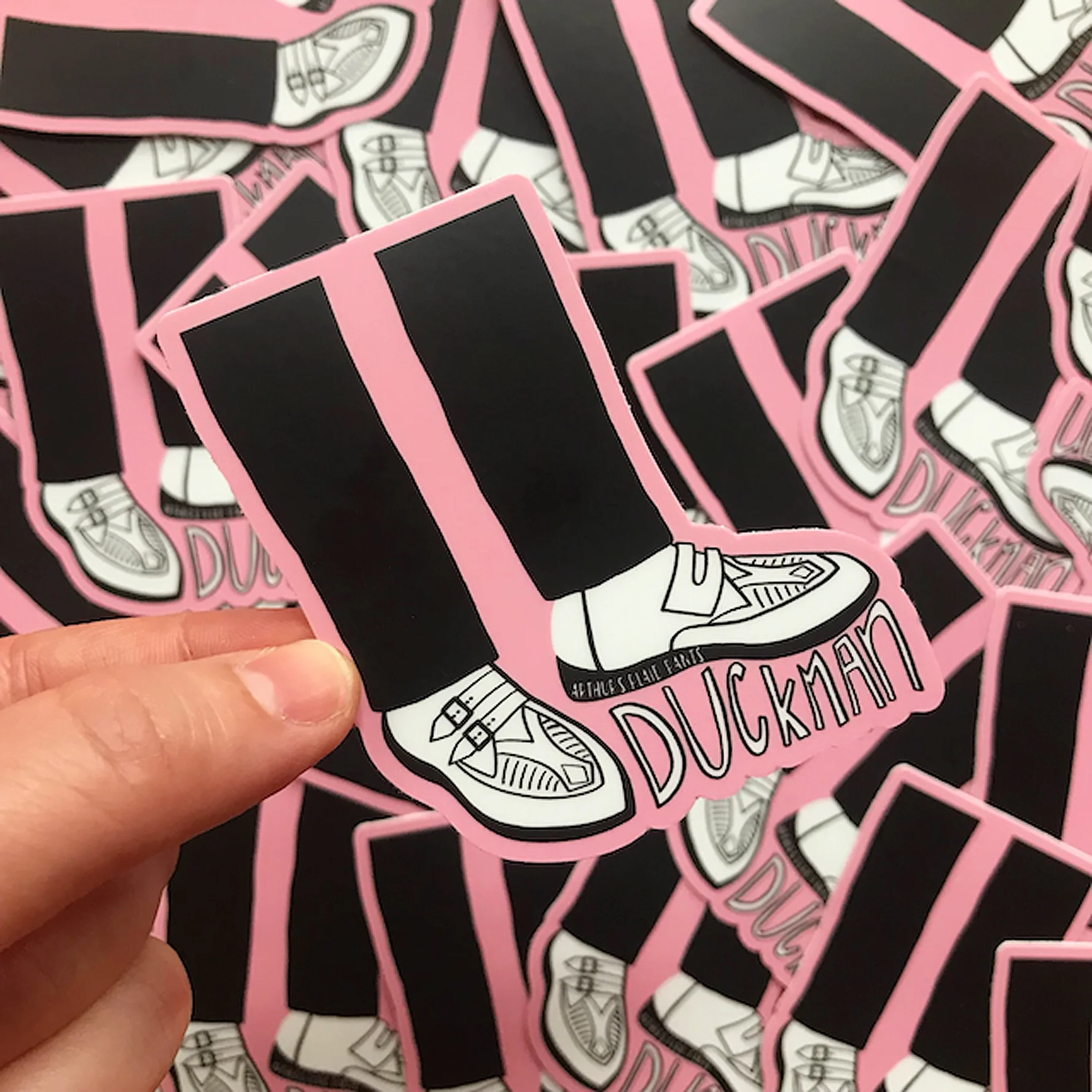 Duckie - Duckman - Pretty in Pink sticker