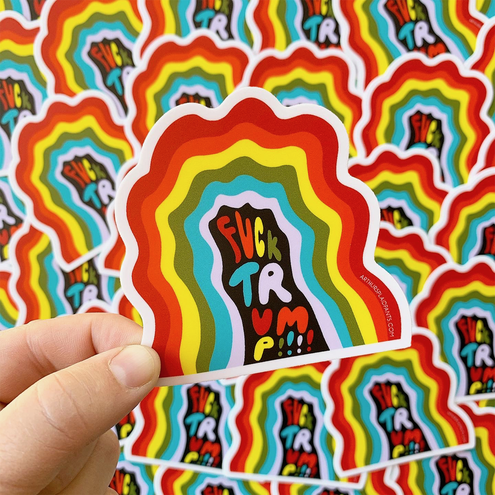 FUCK TRUMP STICKER