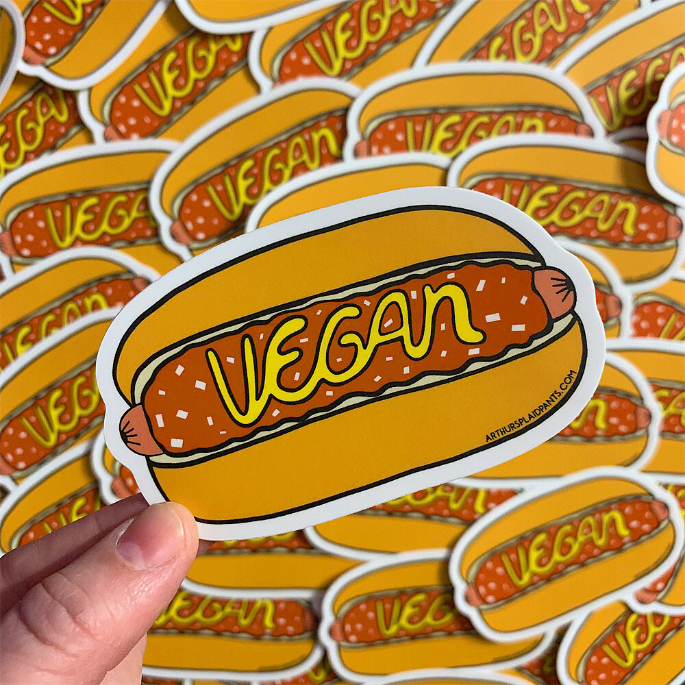 Vegan Coney Dog sticker