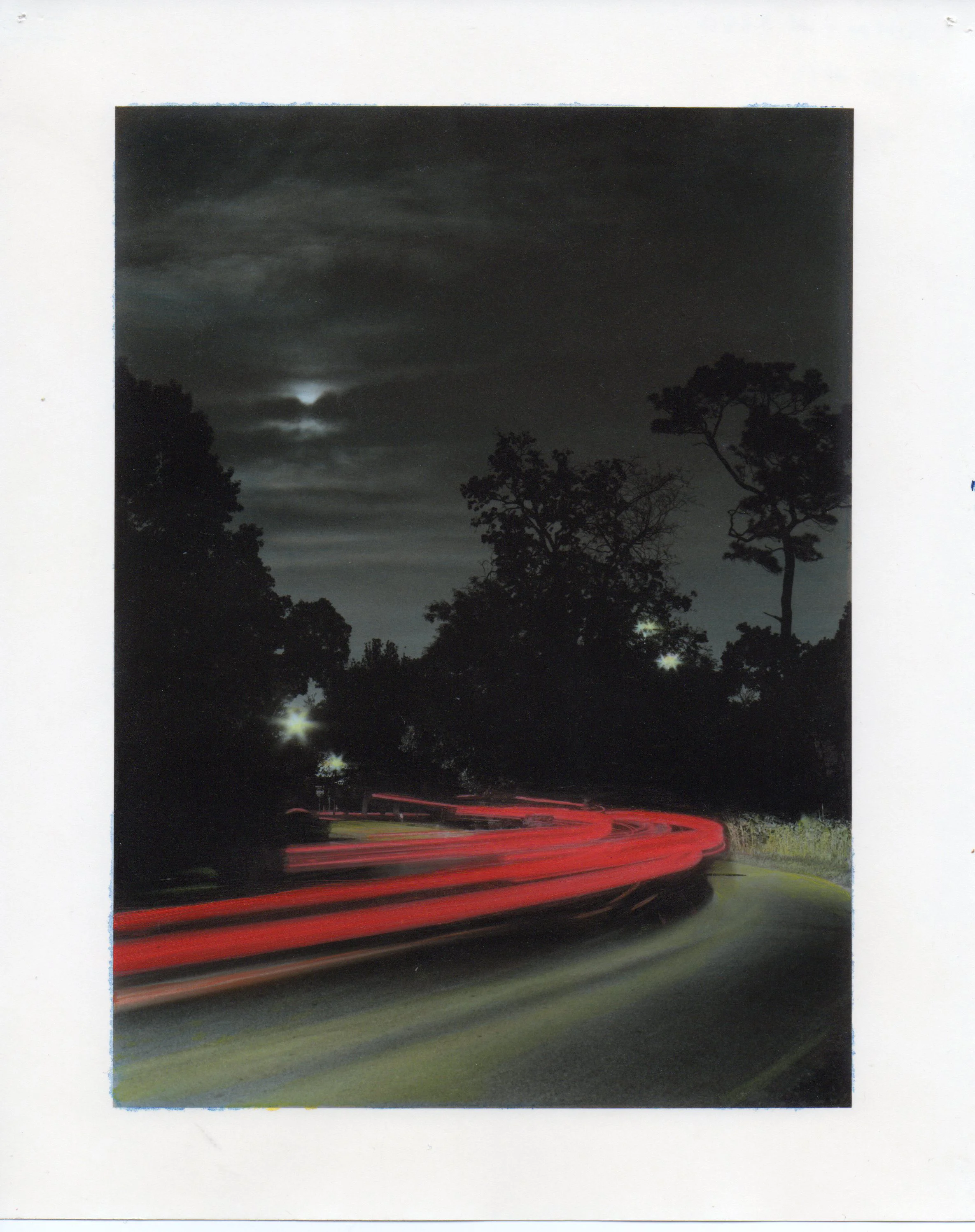 4-6-12, P.M. 36" X 28" Oil on silver gelatin print 2013